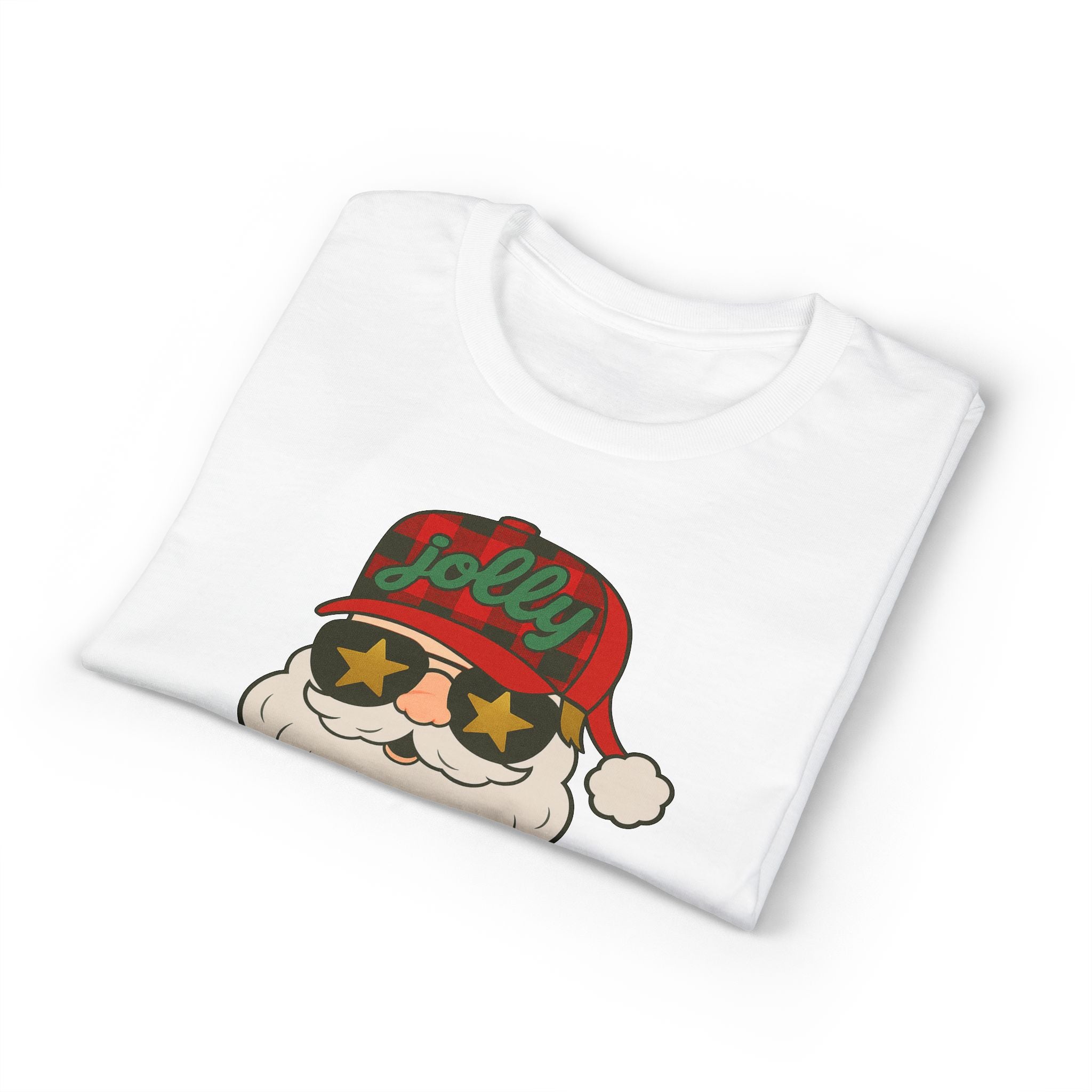Buffalo Plaid Jolly Santa Gildan unisex T-Shirt