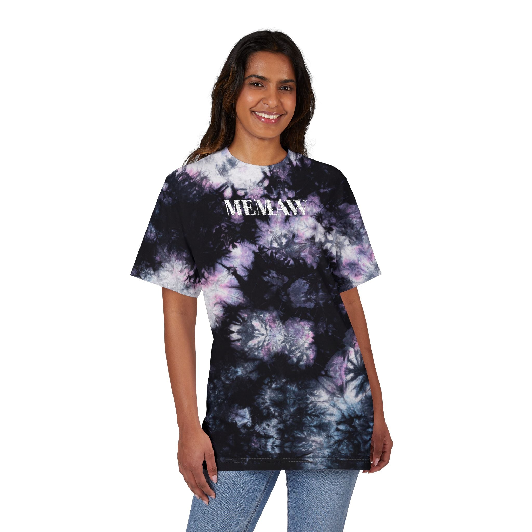Tie- Dye Memaw Embroidered Shirt