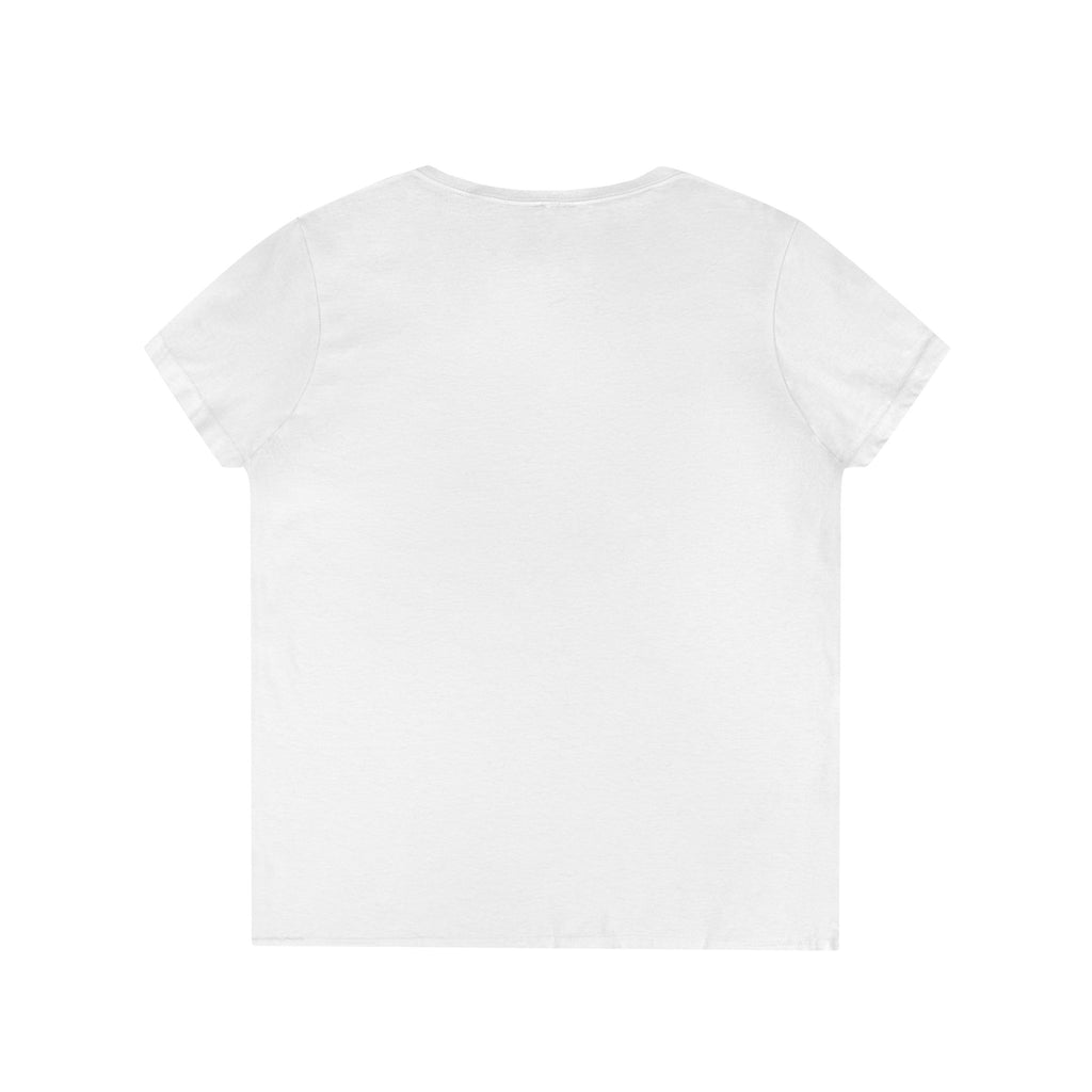 White Ribbon Support Gildan V-Neck Tee