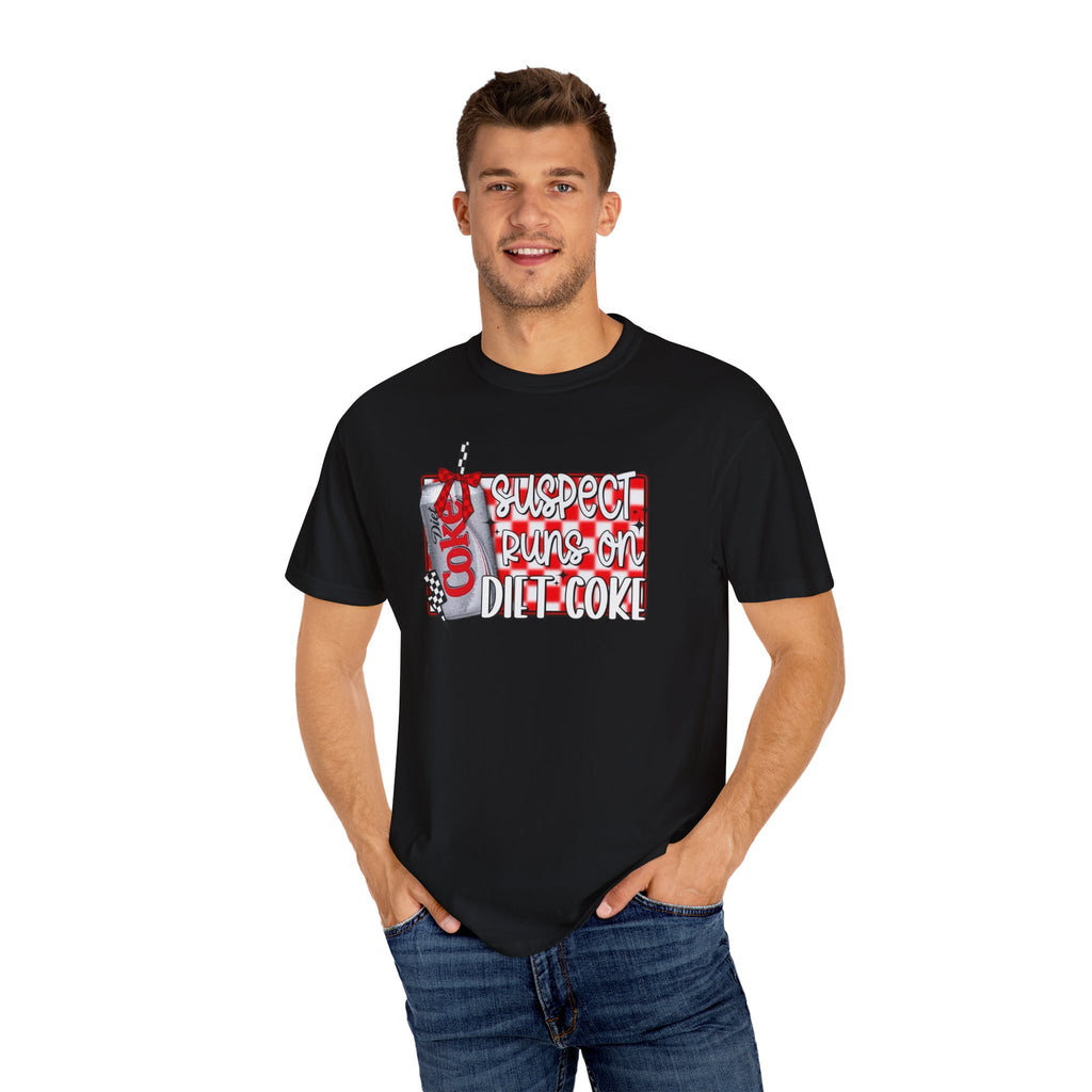 Suspect Runs on Diet Coke Unisex T-Shirt