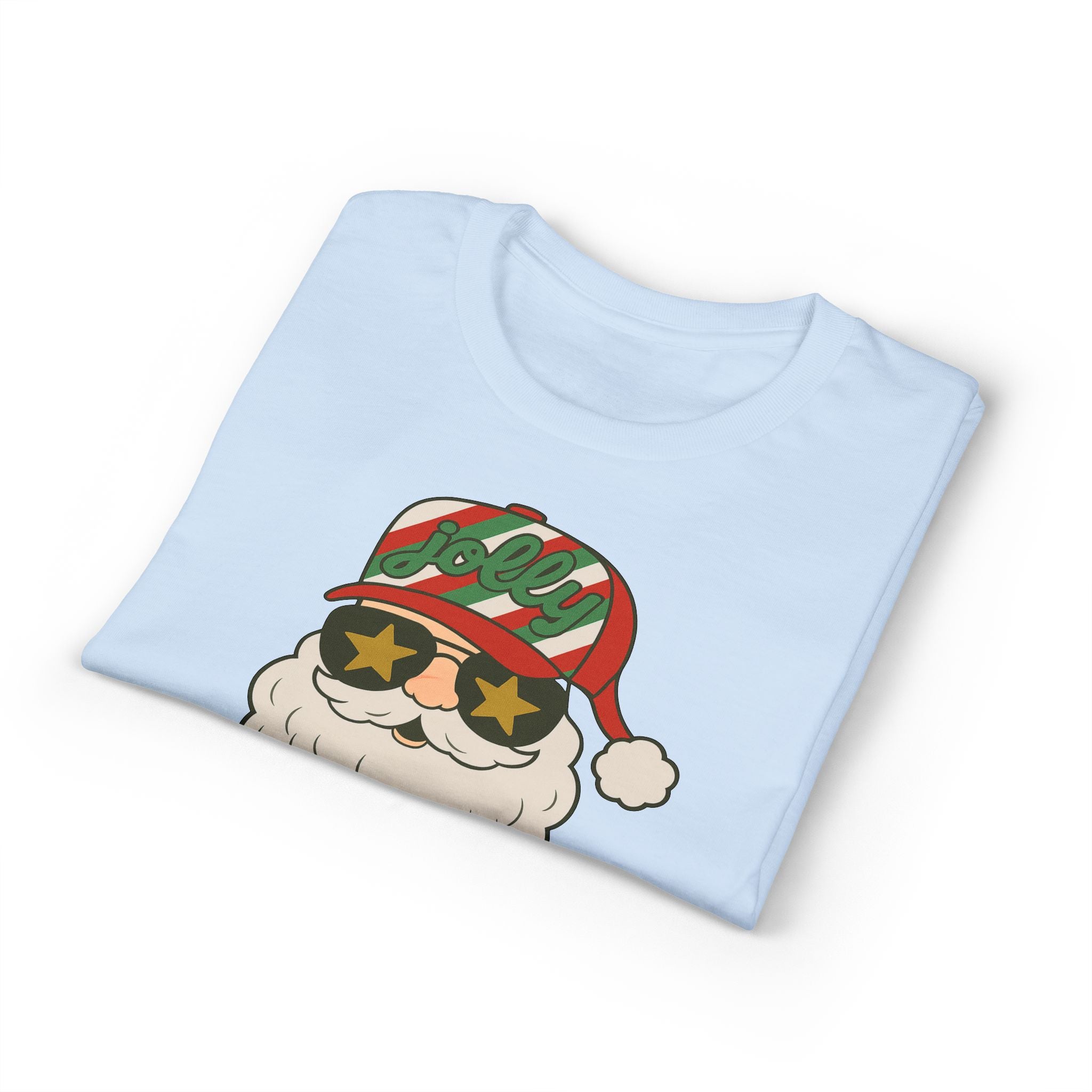 Striped Jolly Santa Gildan unisex T-Shirt