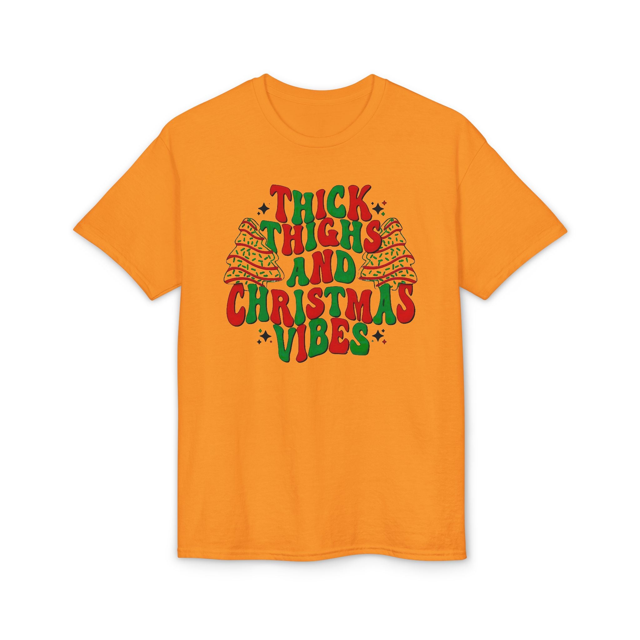 Thick Thighs and Christmas Vibes Gildan unisex T-Shirt