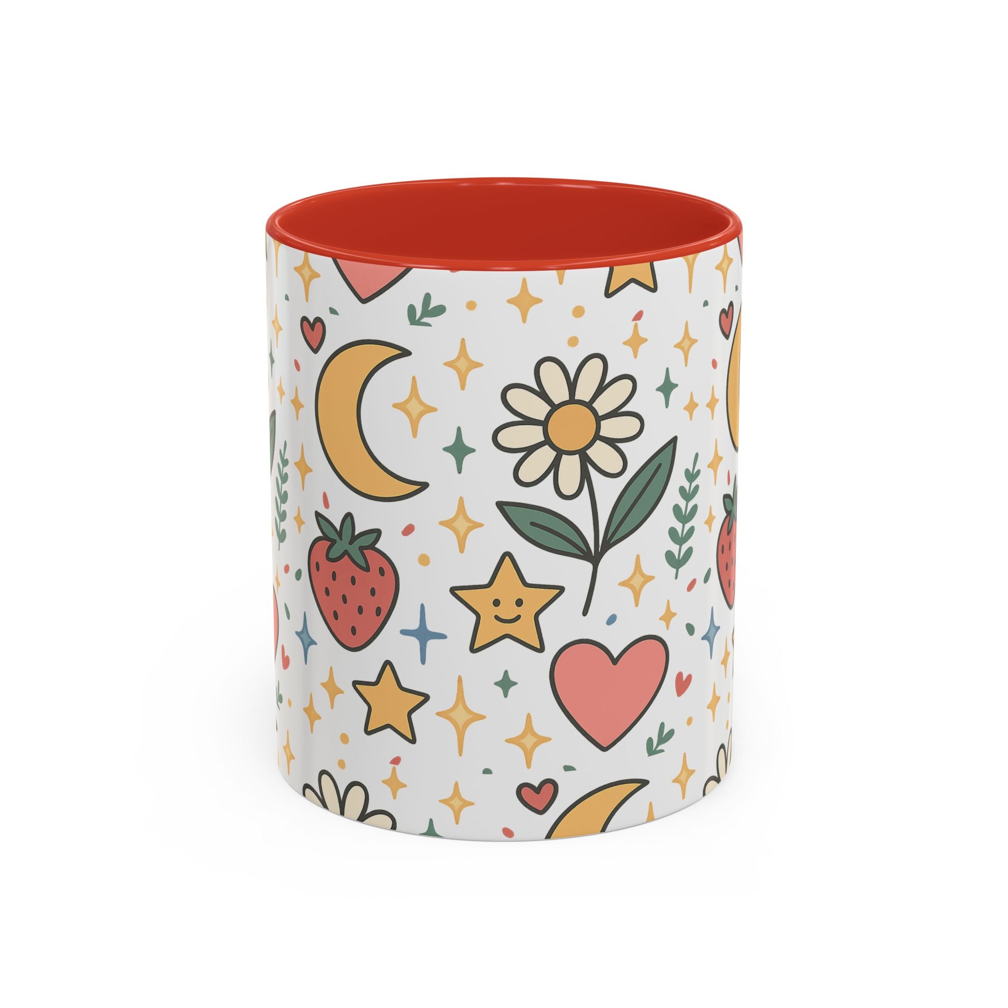 Cute Strawberries/ Flowers Mug