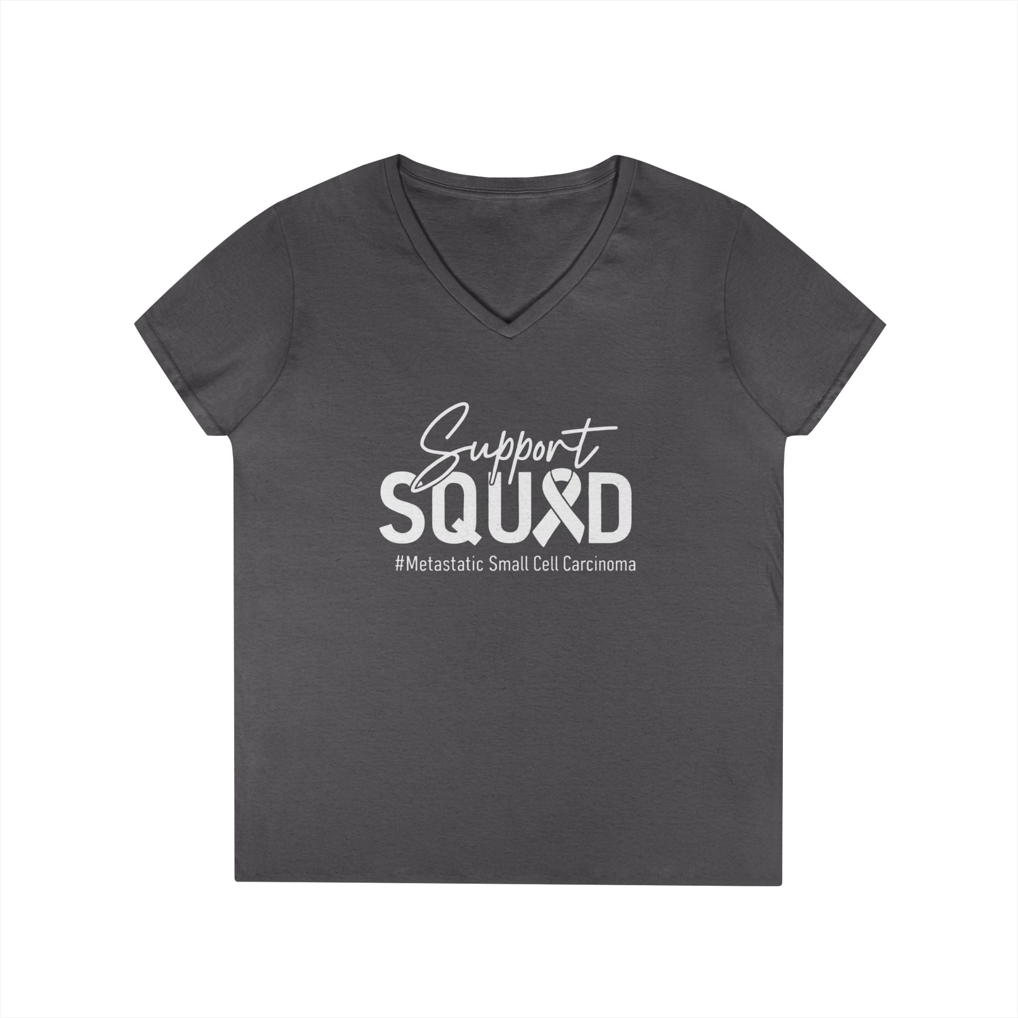 White Ribbon Support Gildan V-Neck Tee