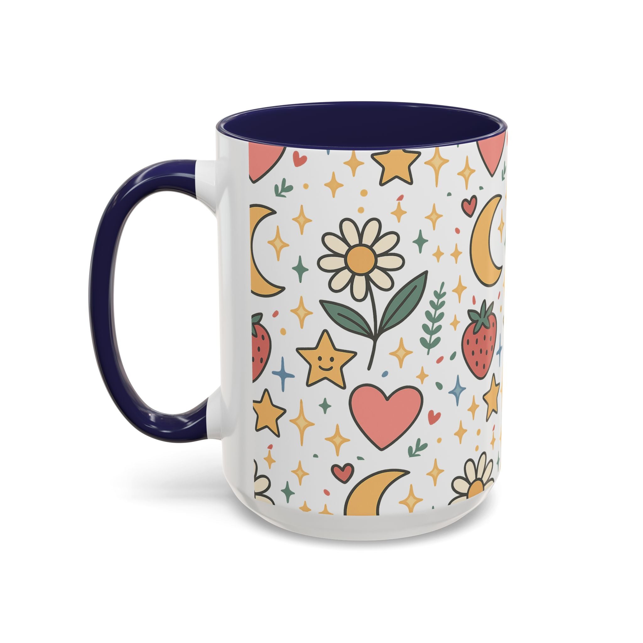 Cute Strawberries/ Flowers Mug