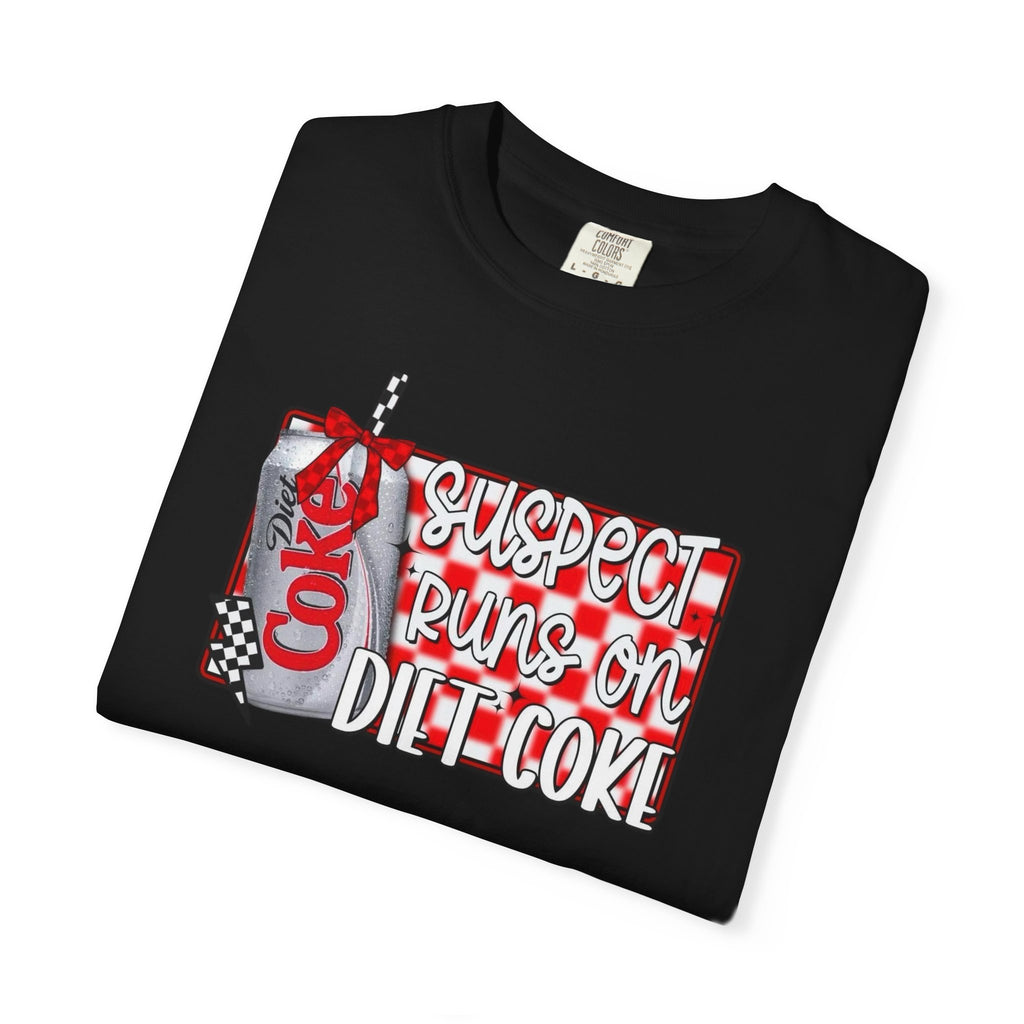 Suspect Runs on Diet Coke Unisex T-Shirt