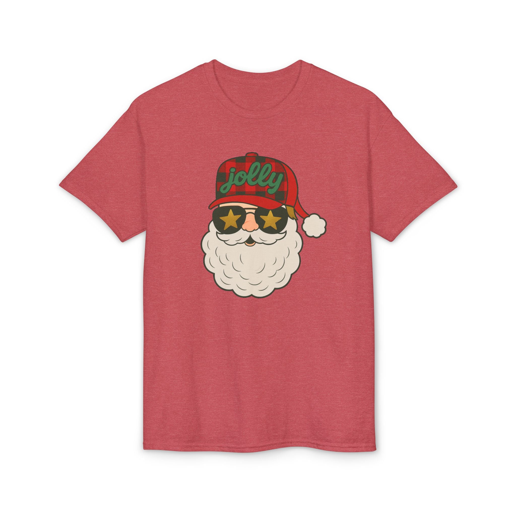 Buffalo Plaid Jolly Santa Gildan unisex T-Shirt