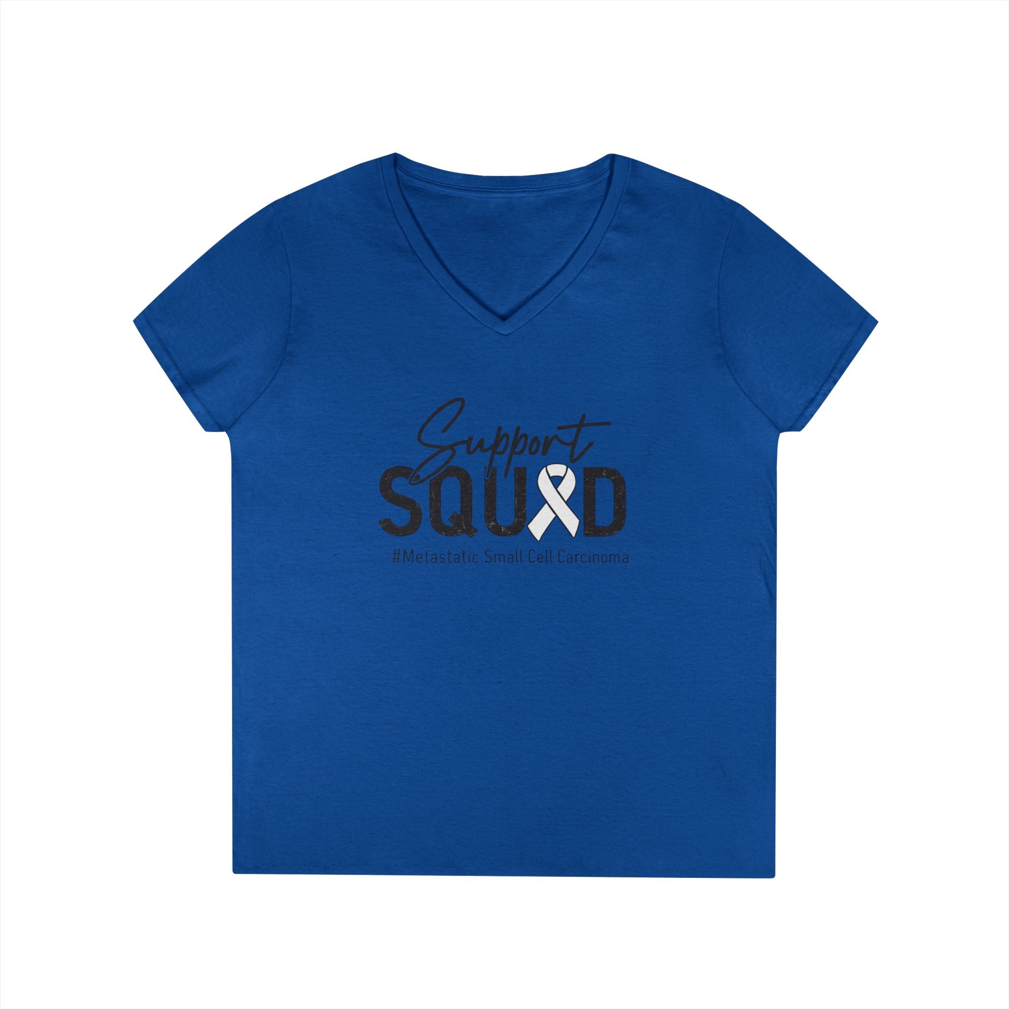 White Ribbon Support Gildan V-Neck Tee