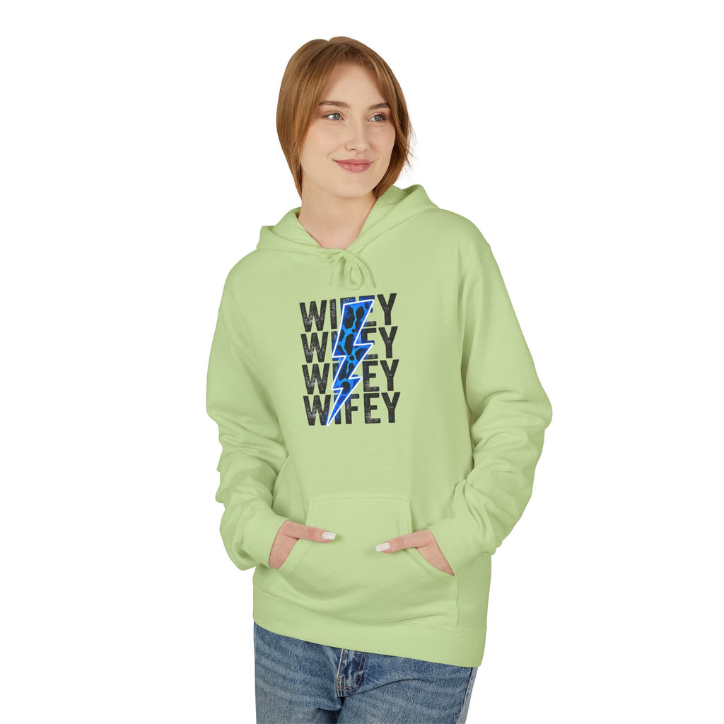 Blue Wifey Fleece Hoodie