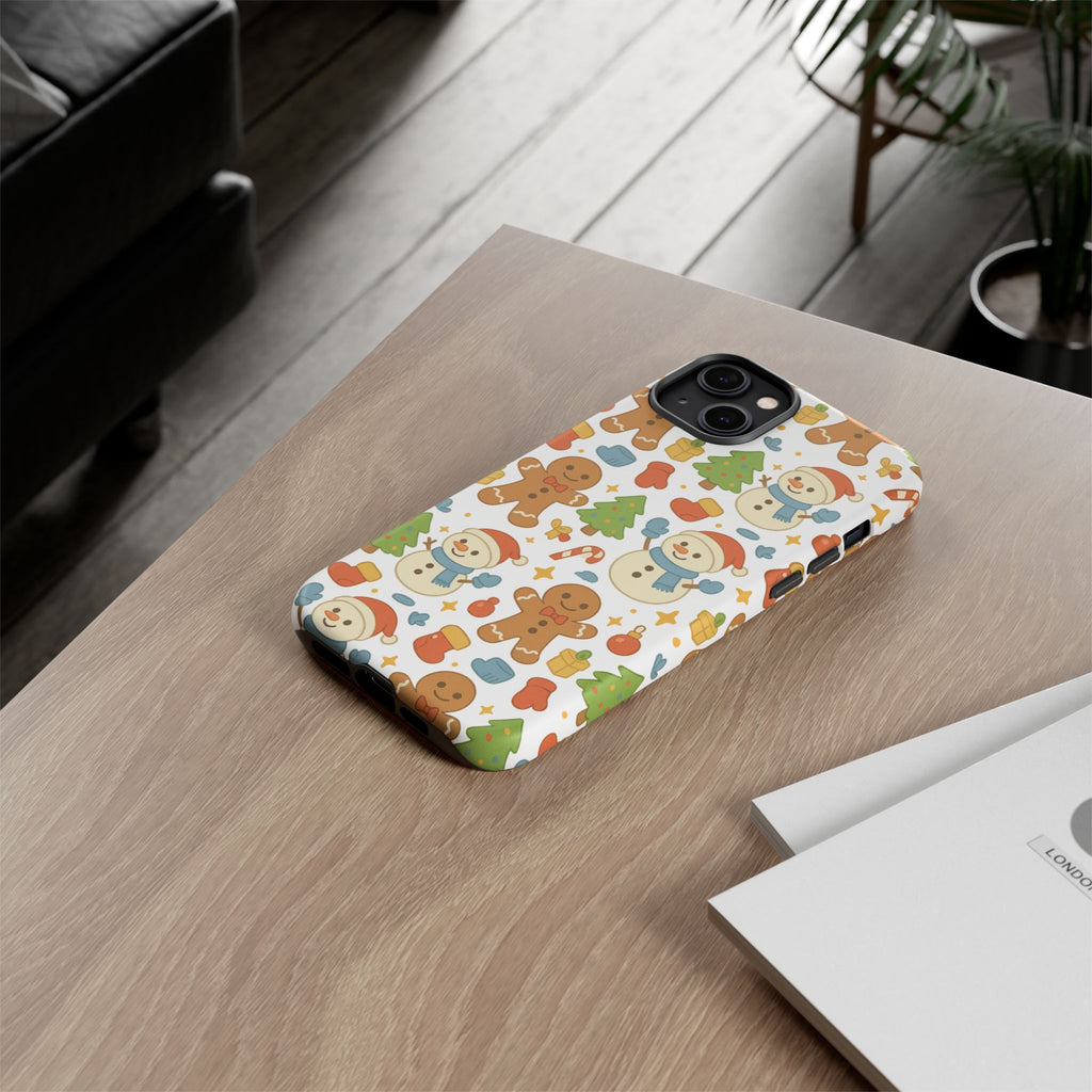 Cute Gingerbread/ Snowmen Christmas Phone Case