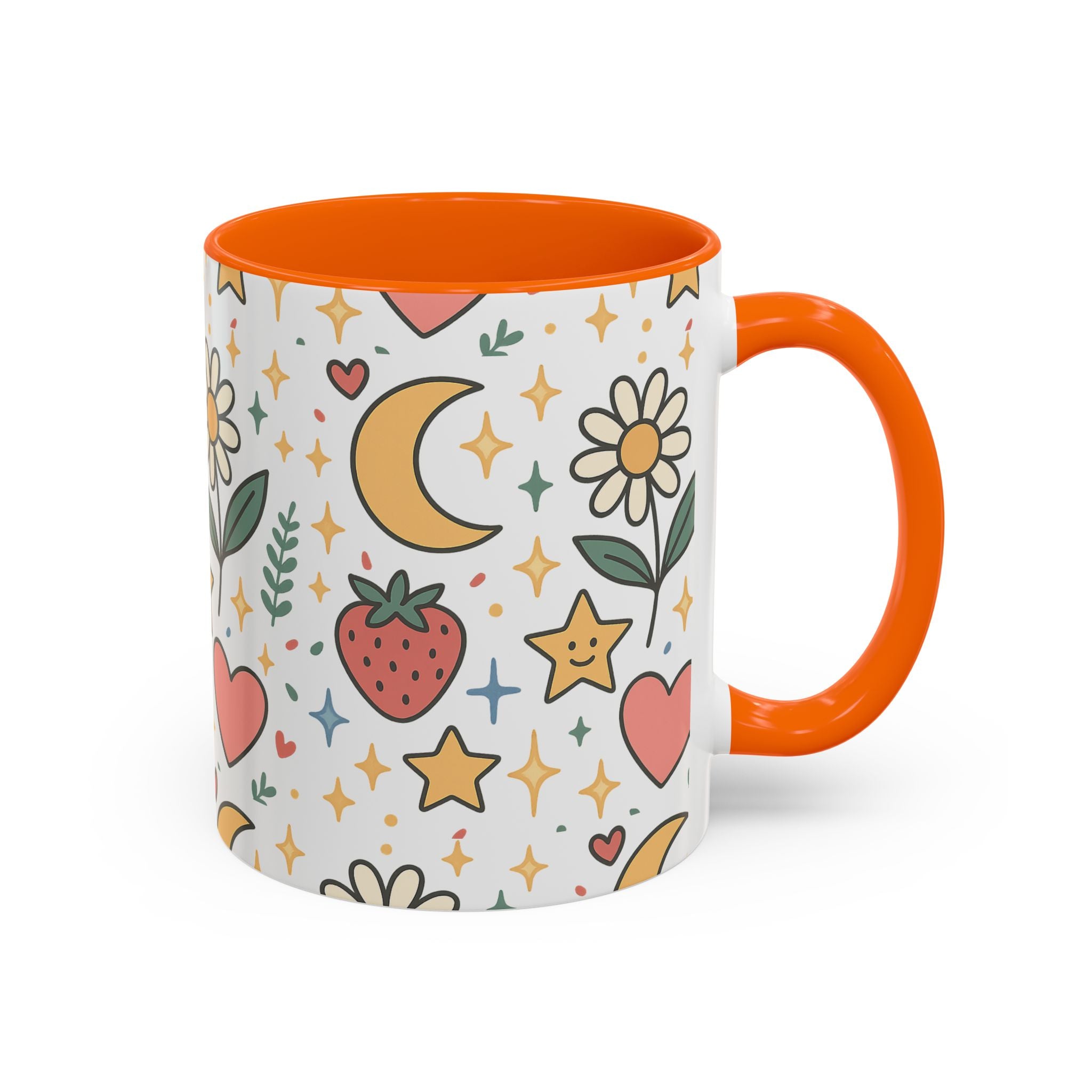 Cute Strawberries/ Flowers Mug