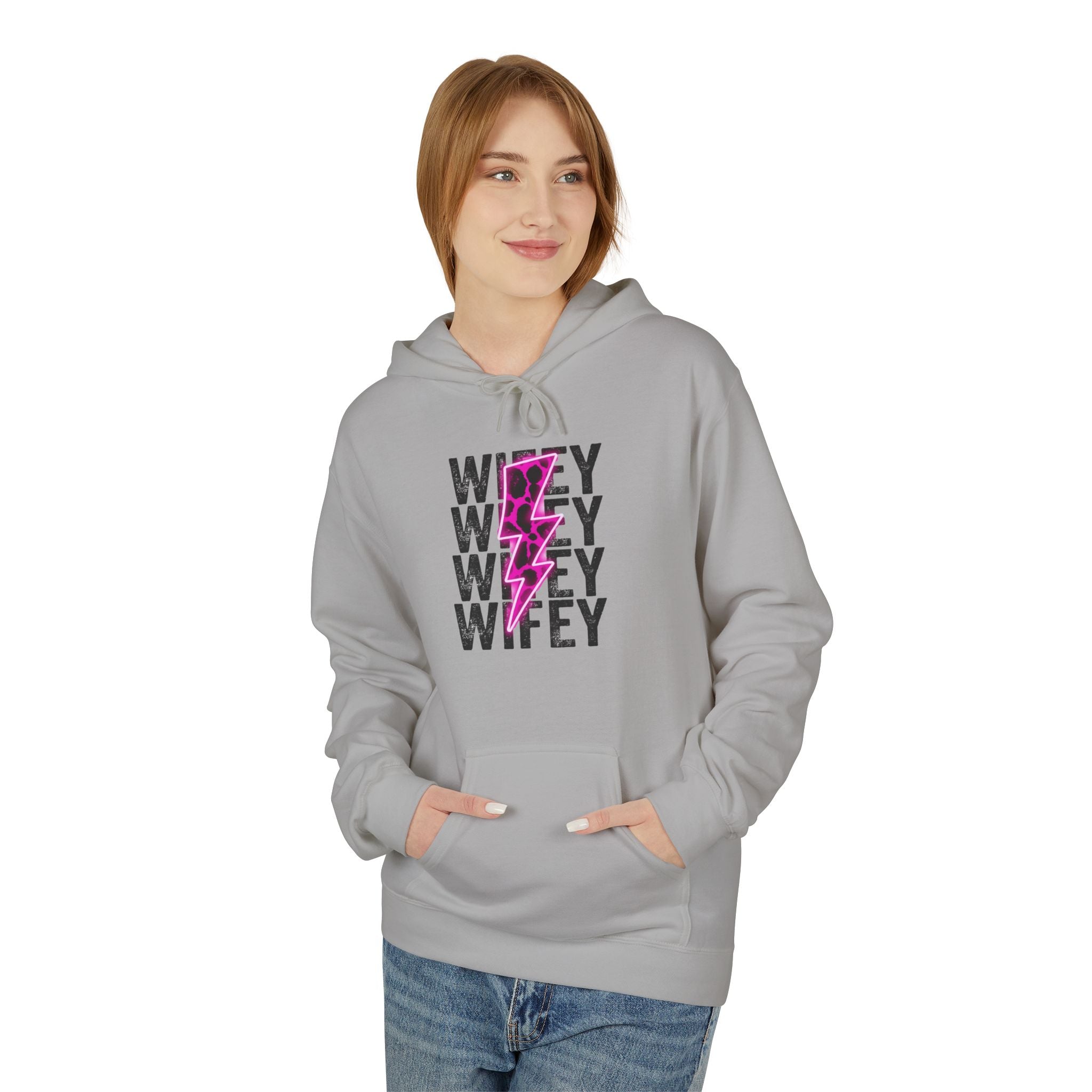 Pink Wifey Fleece Hoodie