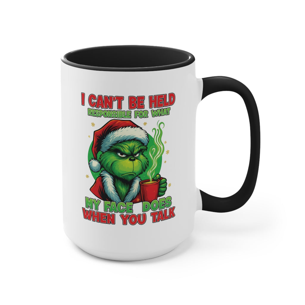 Grumpy Green Man Christmas Accent Mug