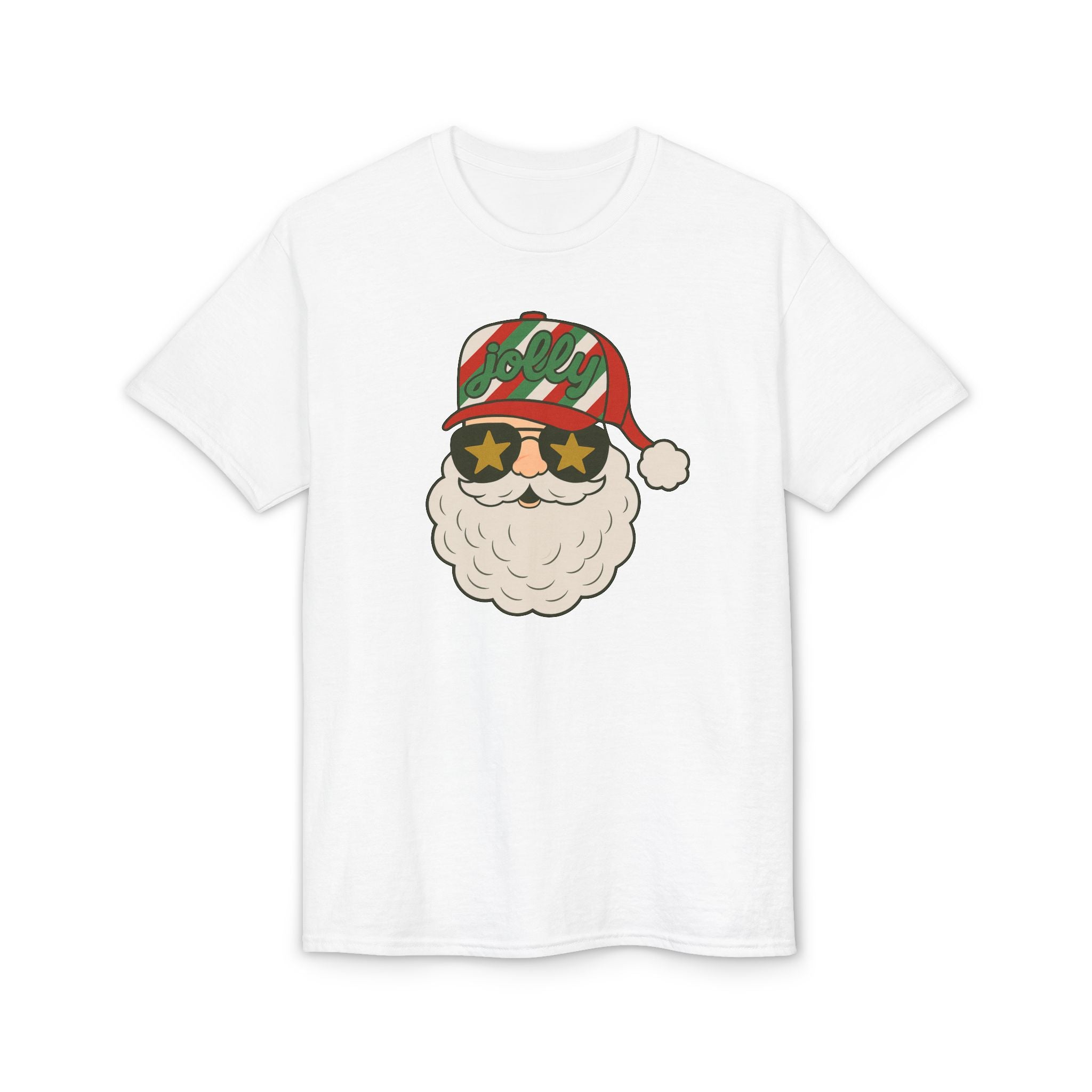 Striped Jolly Santa Gildan unisex T-Shirt