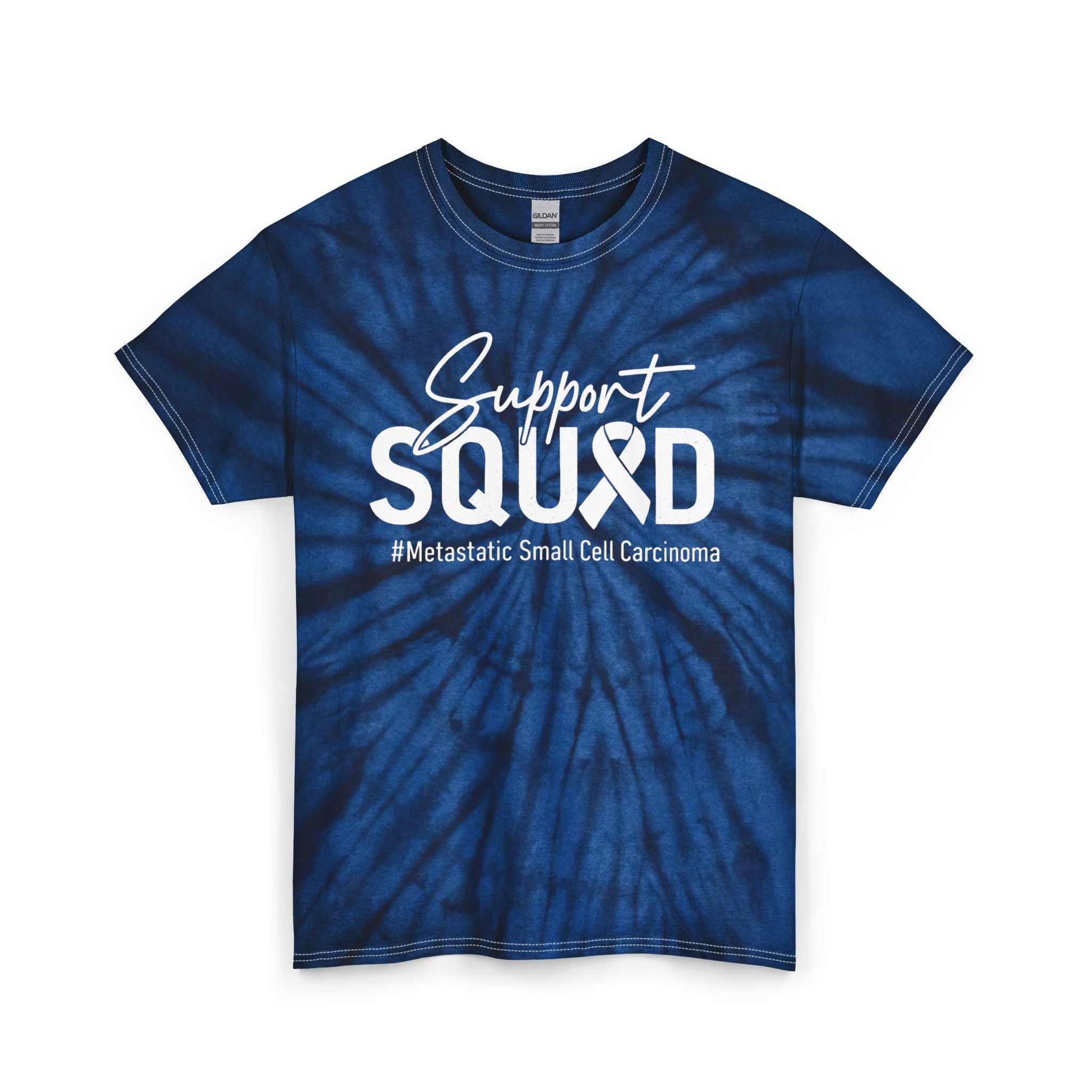White Ribbon Support Tie-Dye Gildan unisex Tee