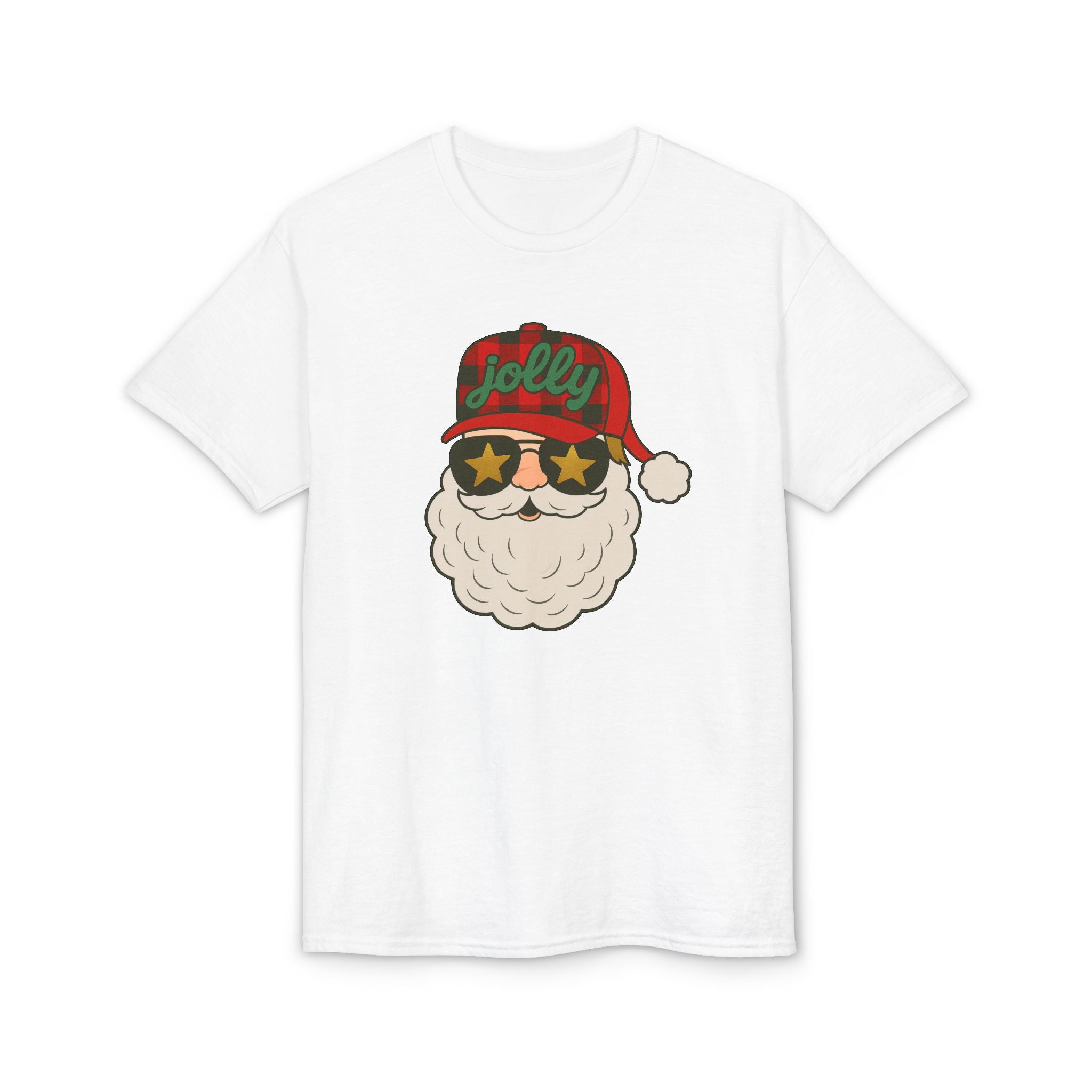 Buffalo Plaid Jolly Santa Gildan unisex T-Shirt