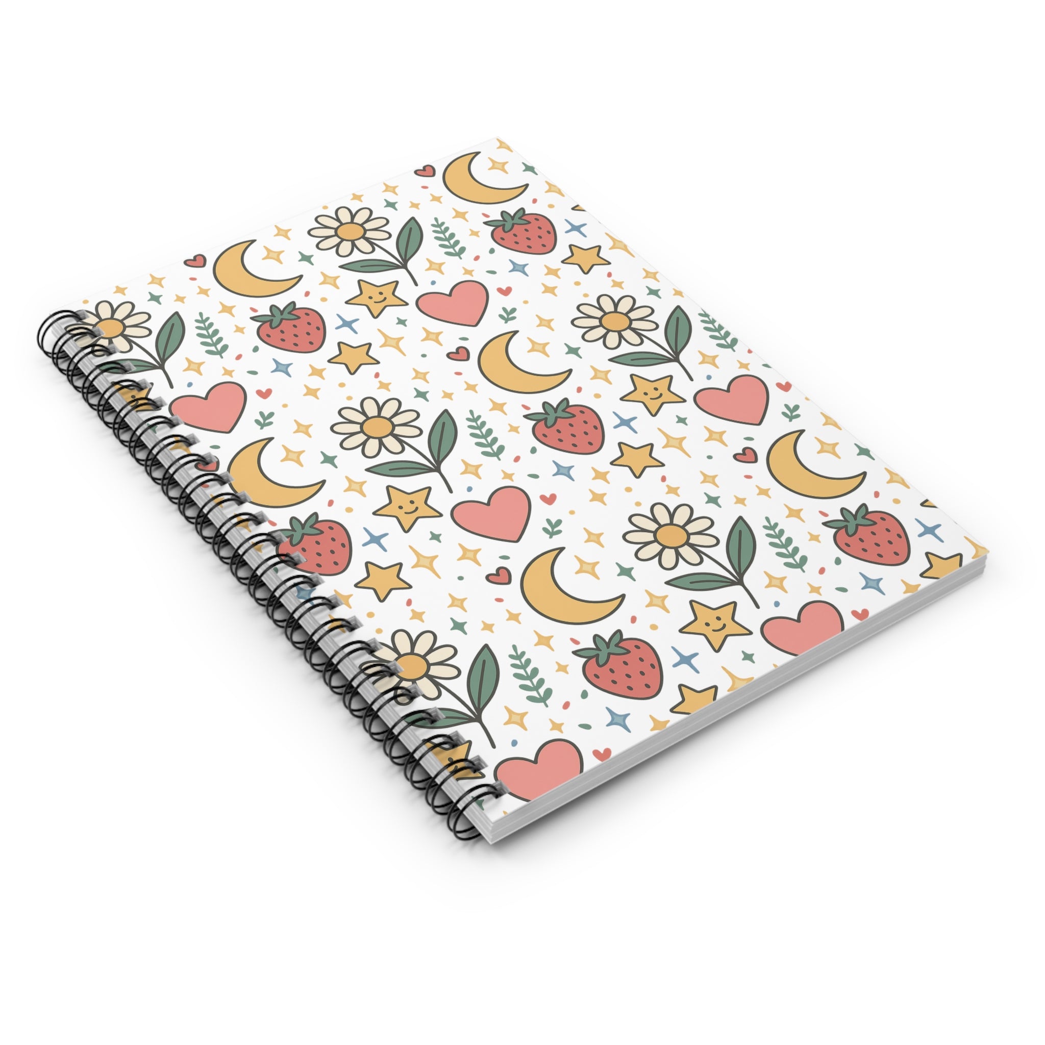 Strawberries/Flowers Spiral Notebook