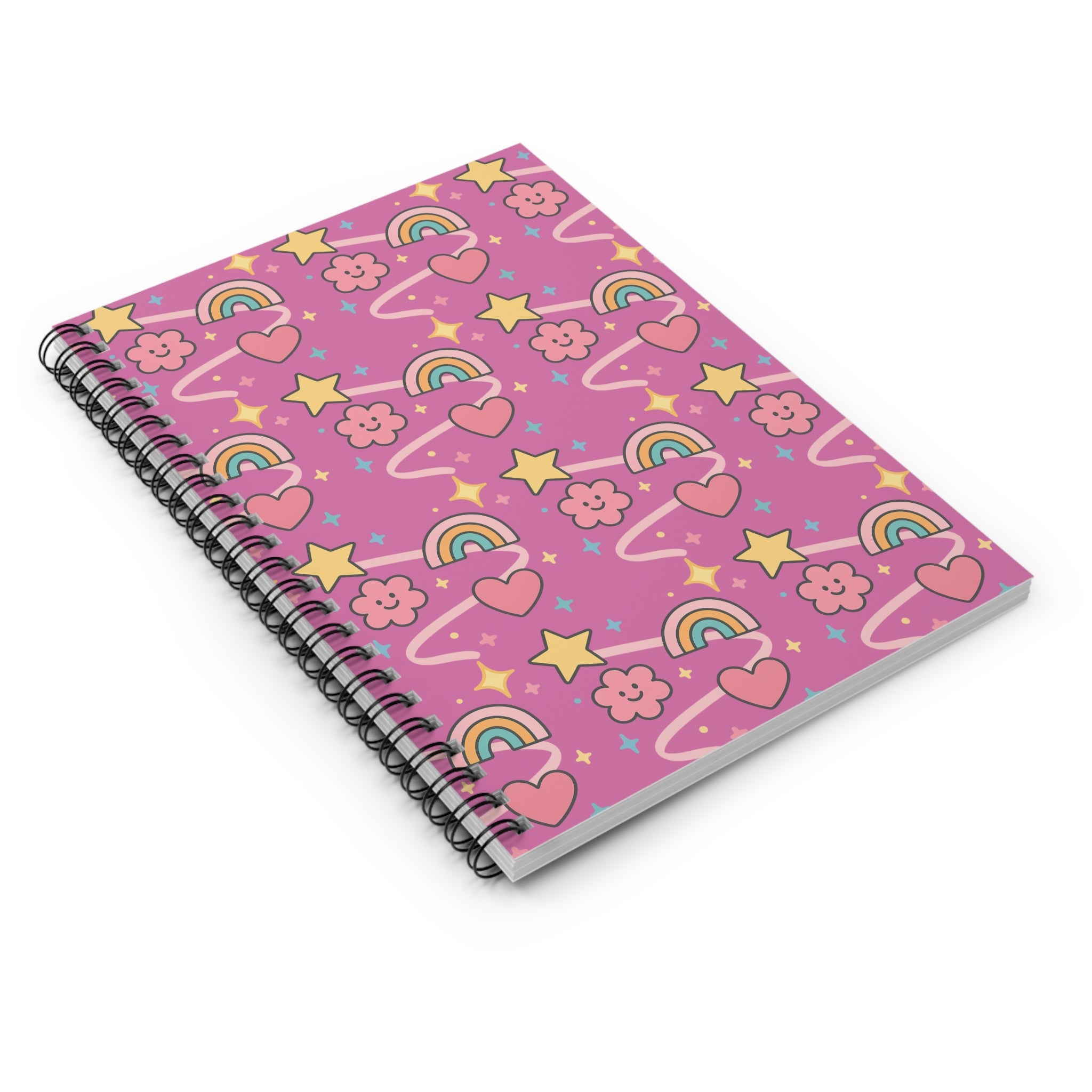 Star/Rainbow Spiral Notebook