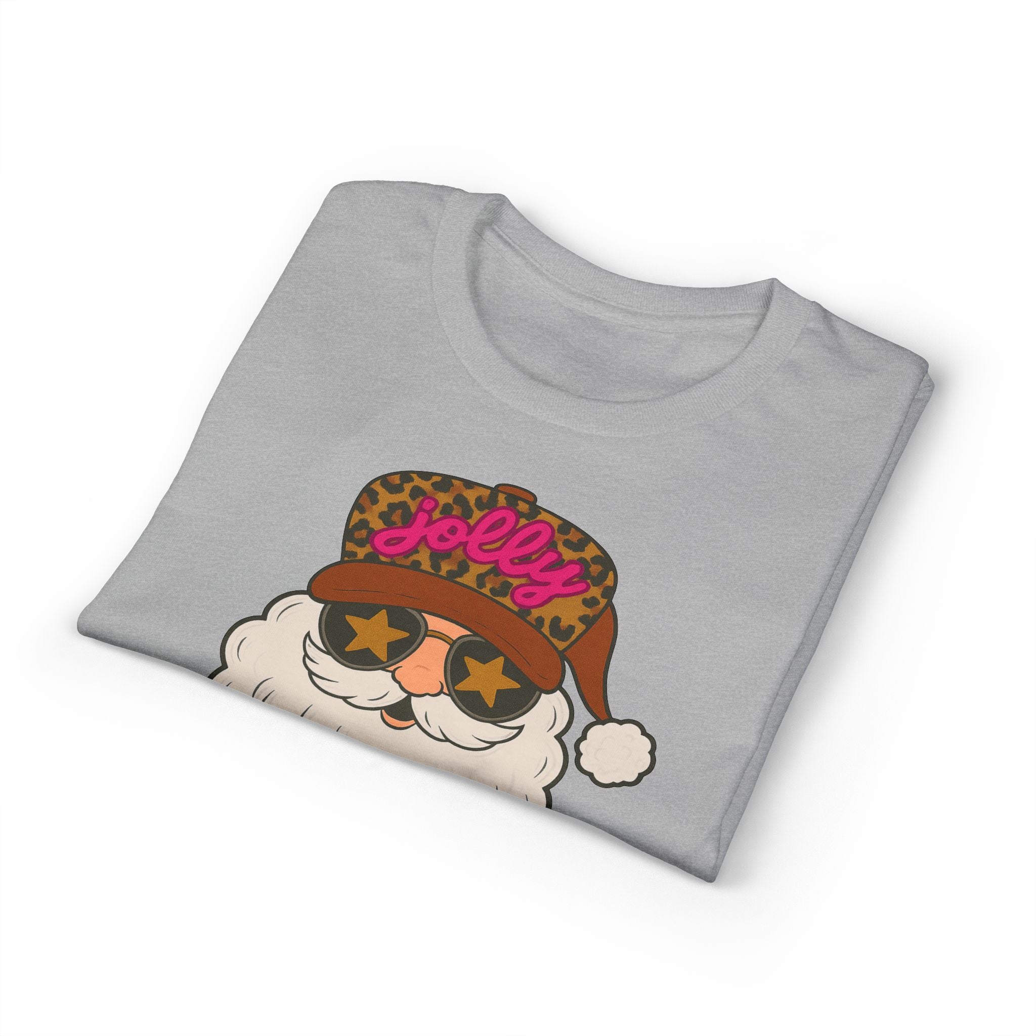 Leopard Jolly Santa Gildan unisex T-Shirt