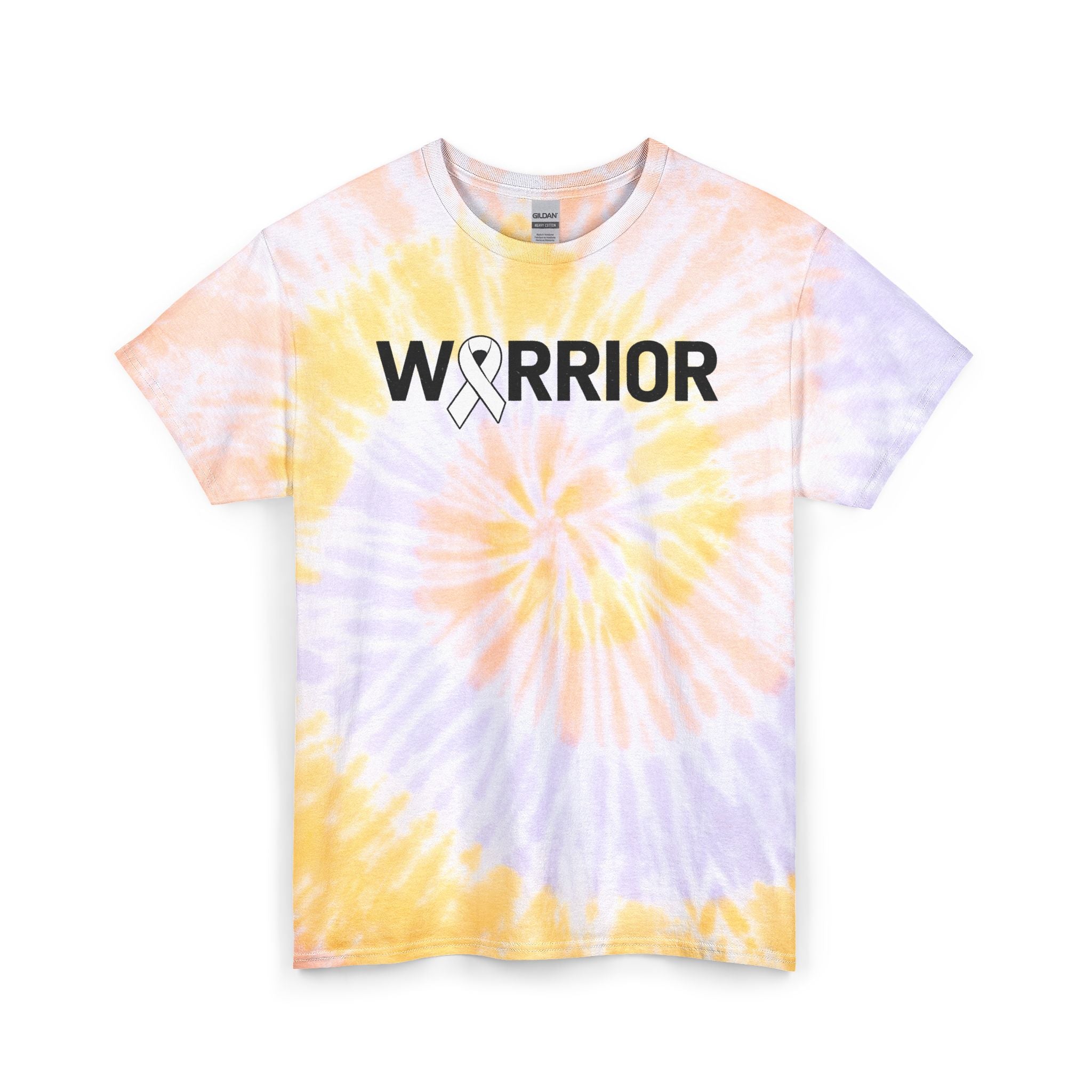 White Ribbon Warrior Tie-Dye Gildan unisex Tee