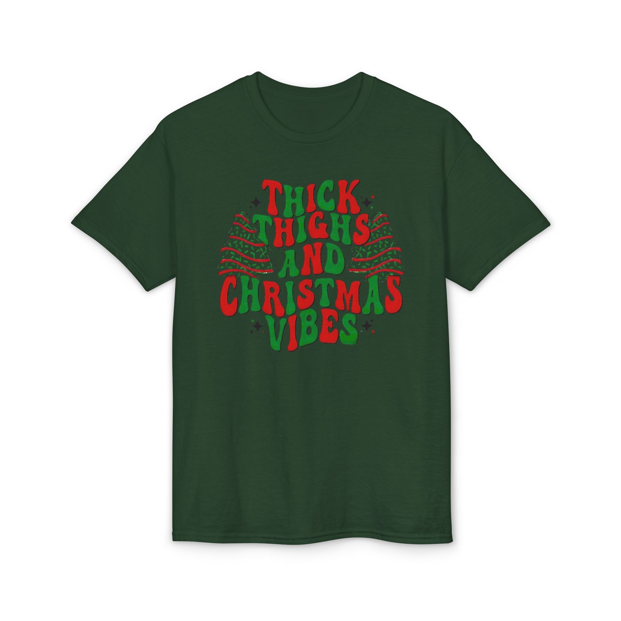Thick Thighs and Christmas Vibes Gildan unisex T-Shirt