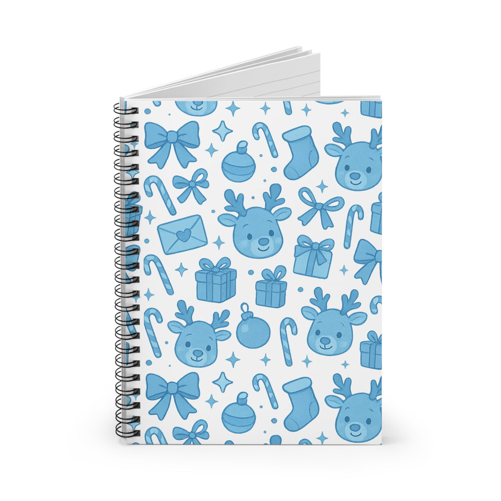 Blue Festive Spiral Notebook