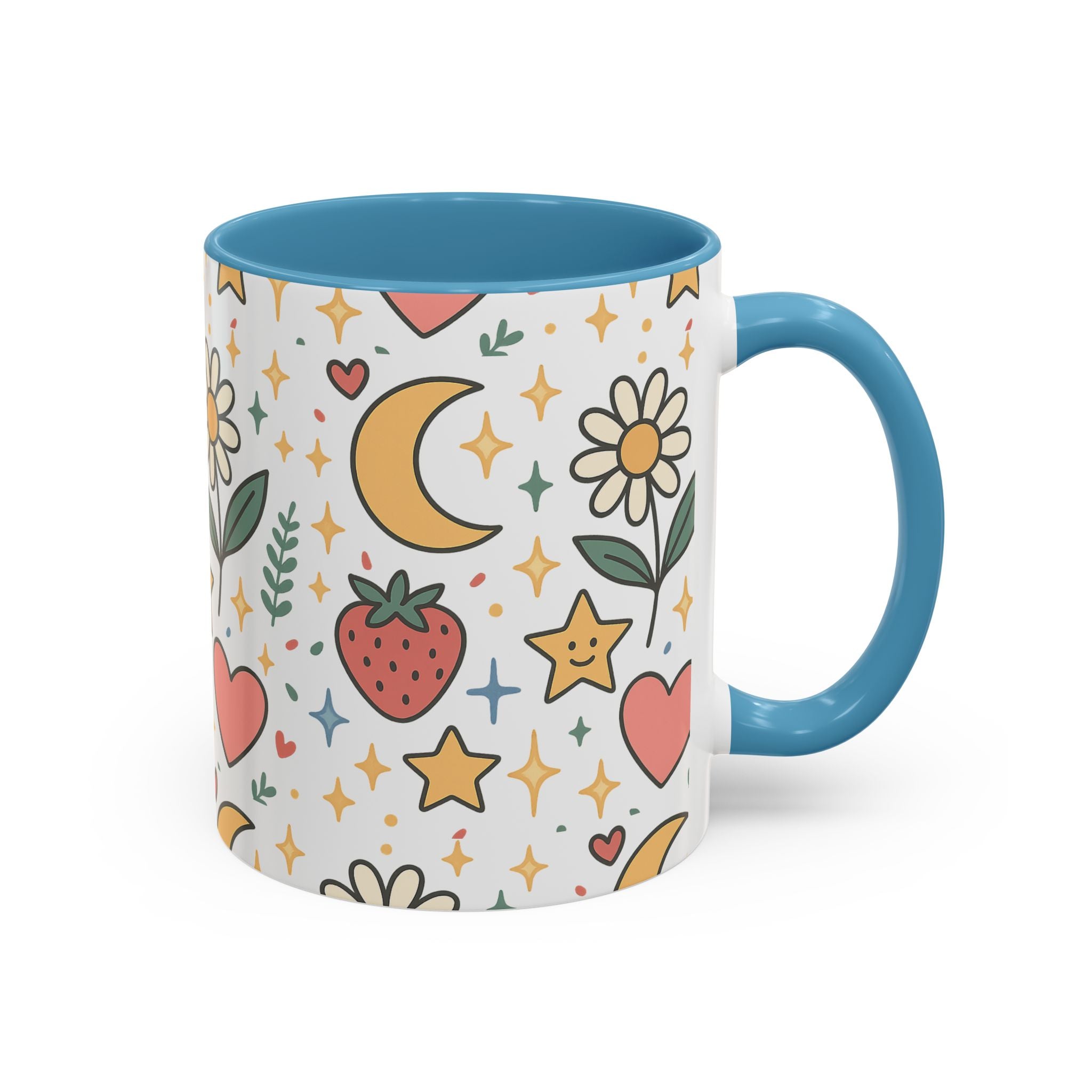 Cute Strawberries/ Flowers Mug