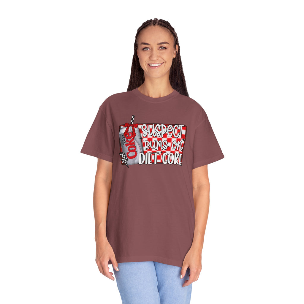 Suspect Runs on Diet Coke Unisex T-Shirt