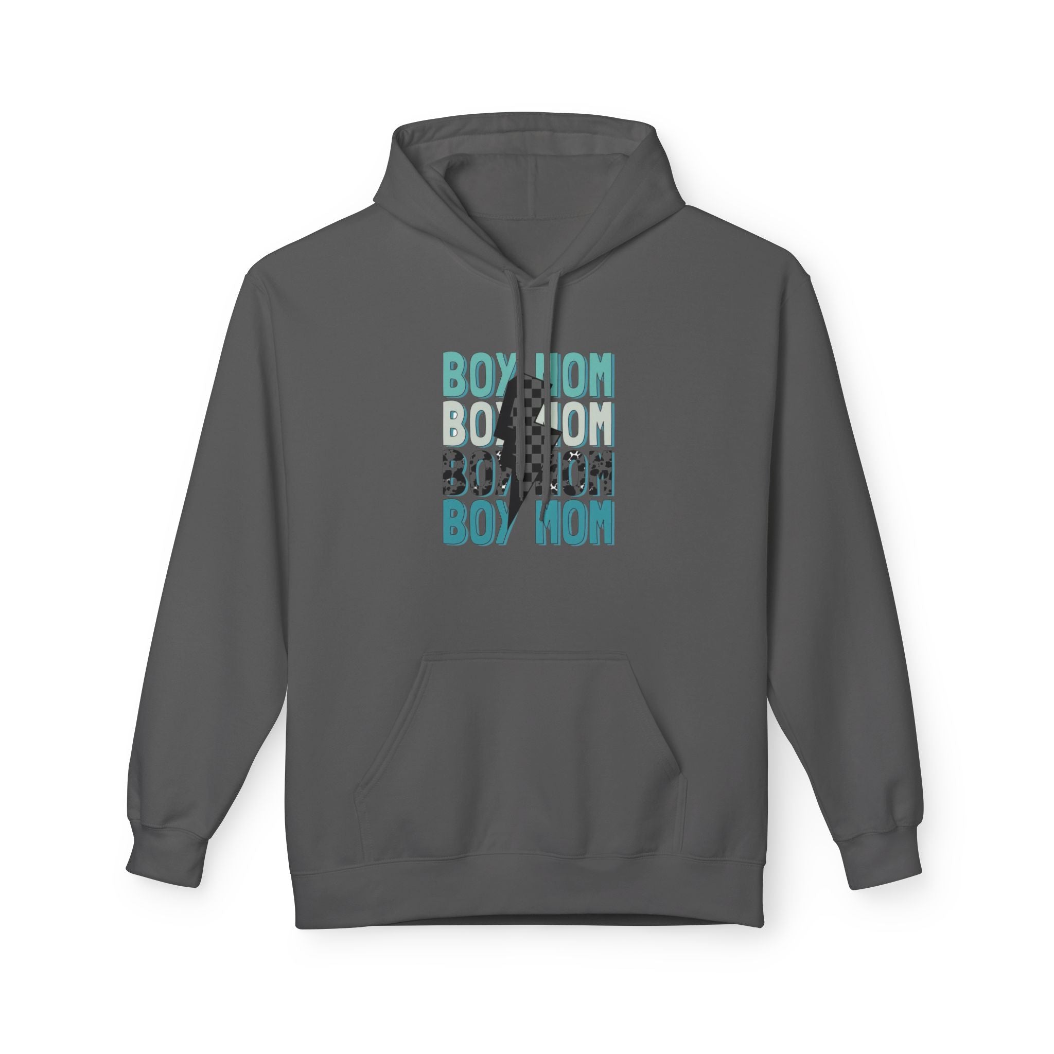 Boy Mom Cow Print Fleece Hoodie