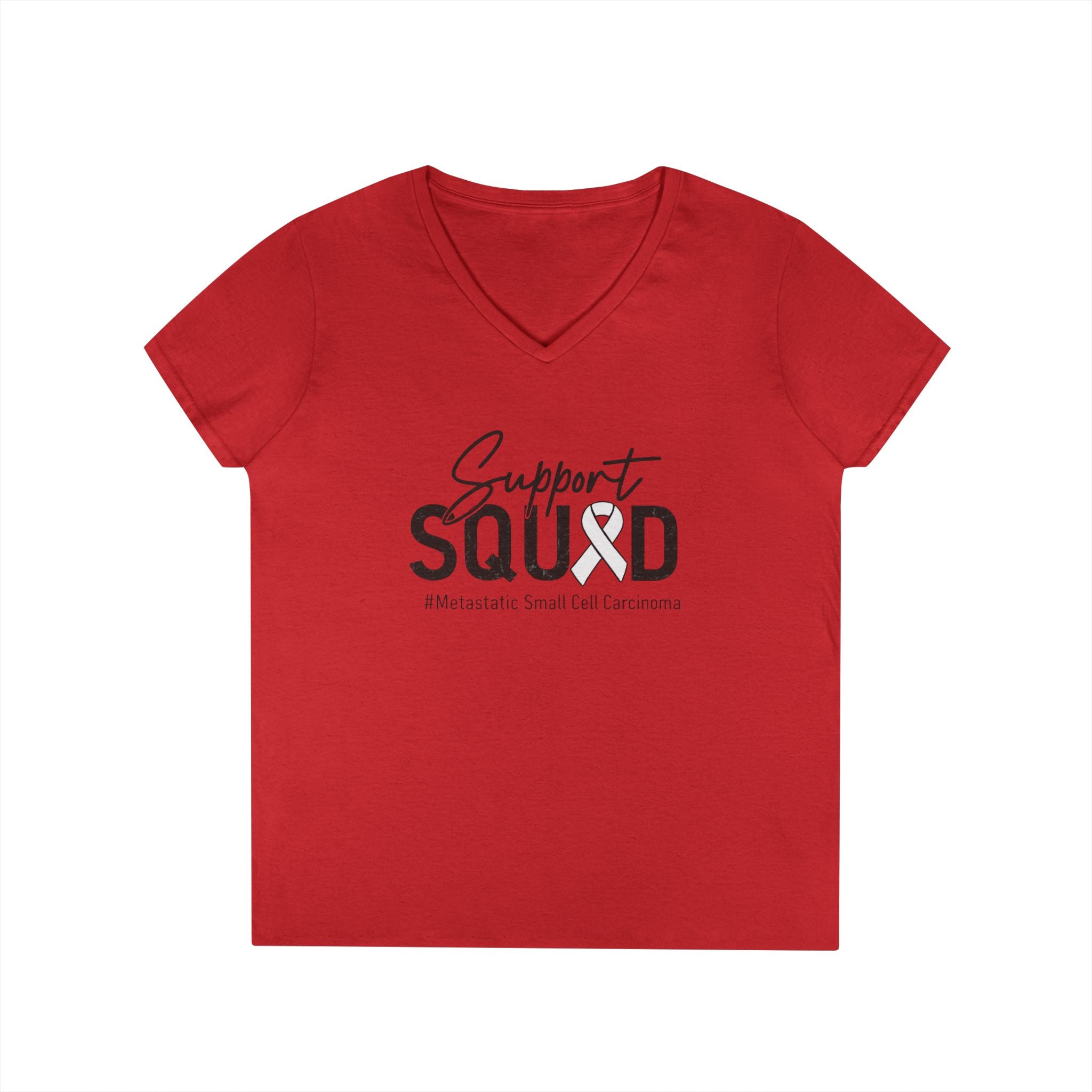 White Ribbon Support Gildan V-Neck Tee
