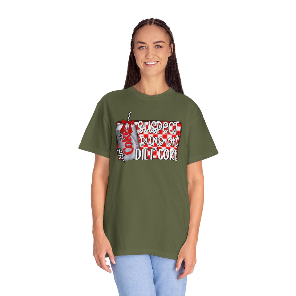 Suspect Runs on Diet Coke Unisex T-Shirt