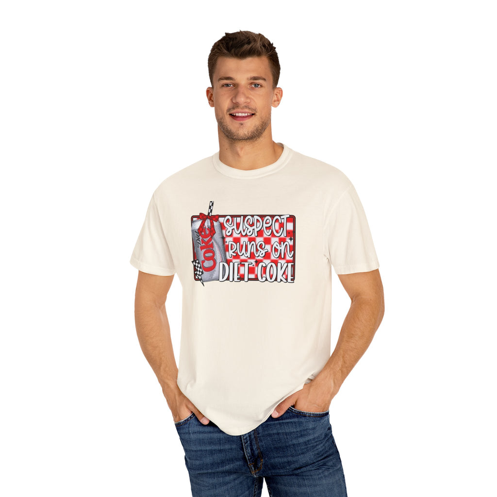 Suspect Runs on Diet Coke Unisex T-Shirt
