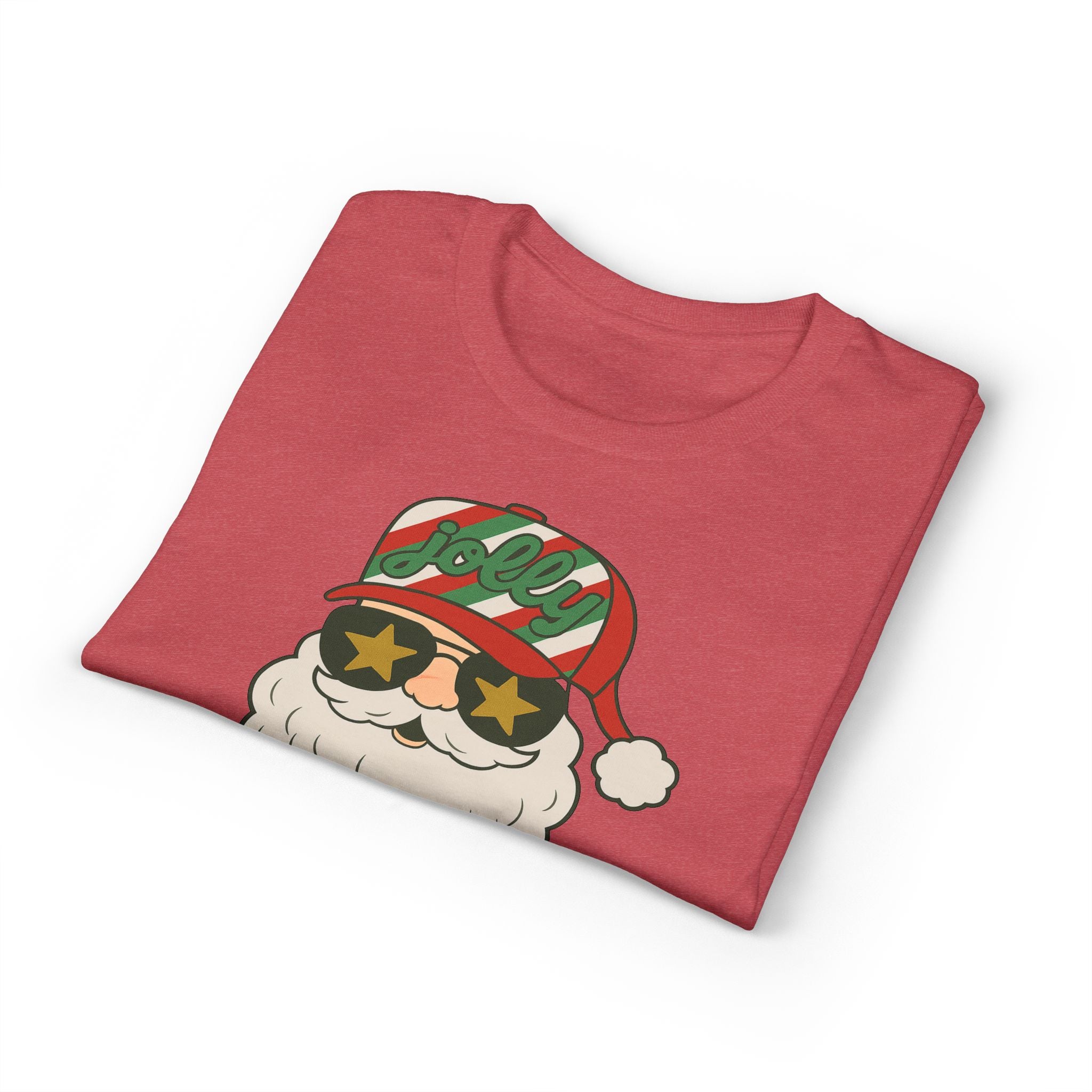 Striped Jolly Santa Gildan unisex T-Shirt