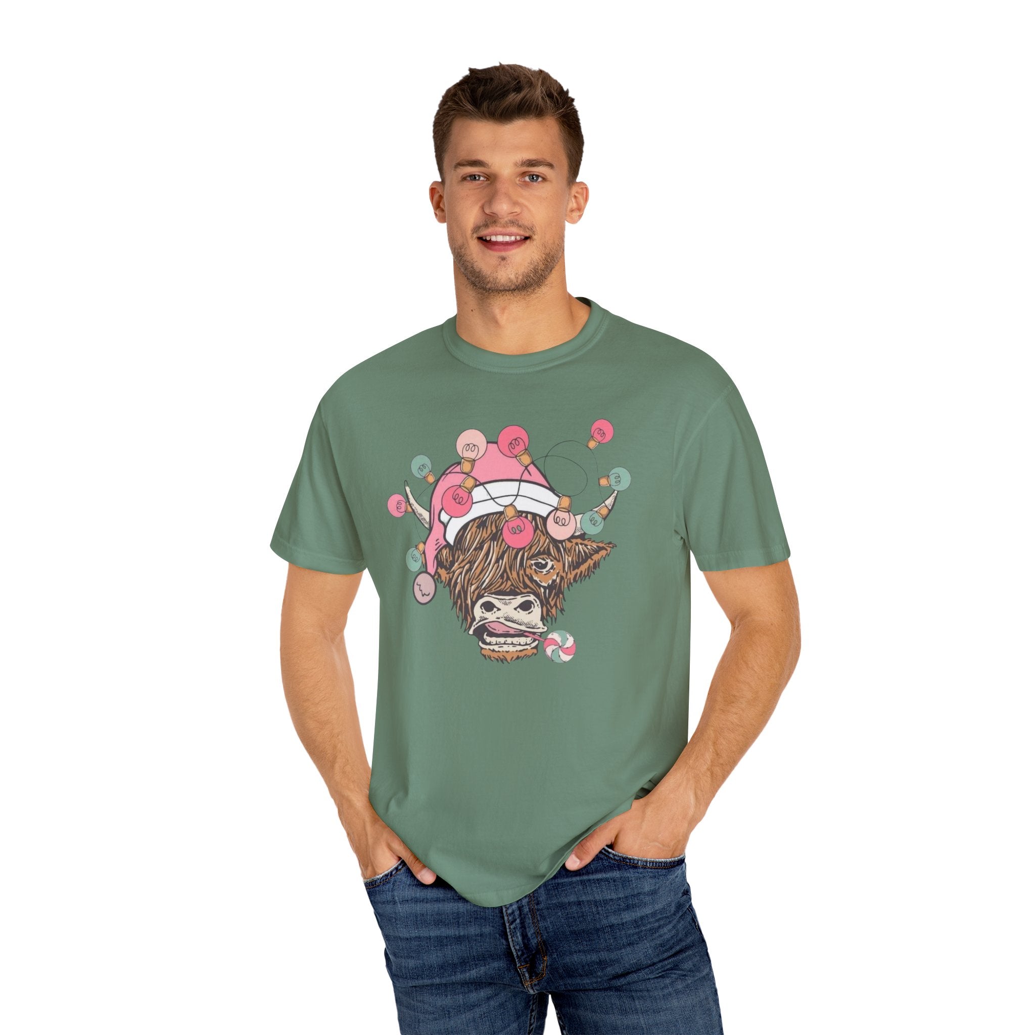 Christmas Cow Unisex T-Shirt