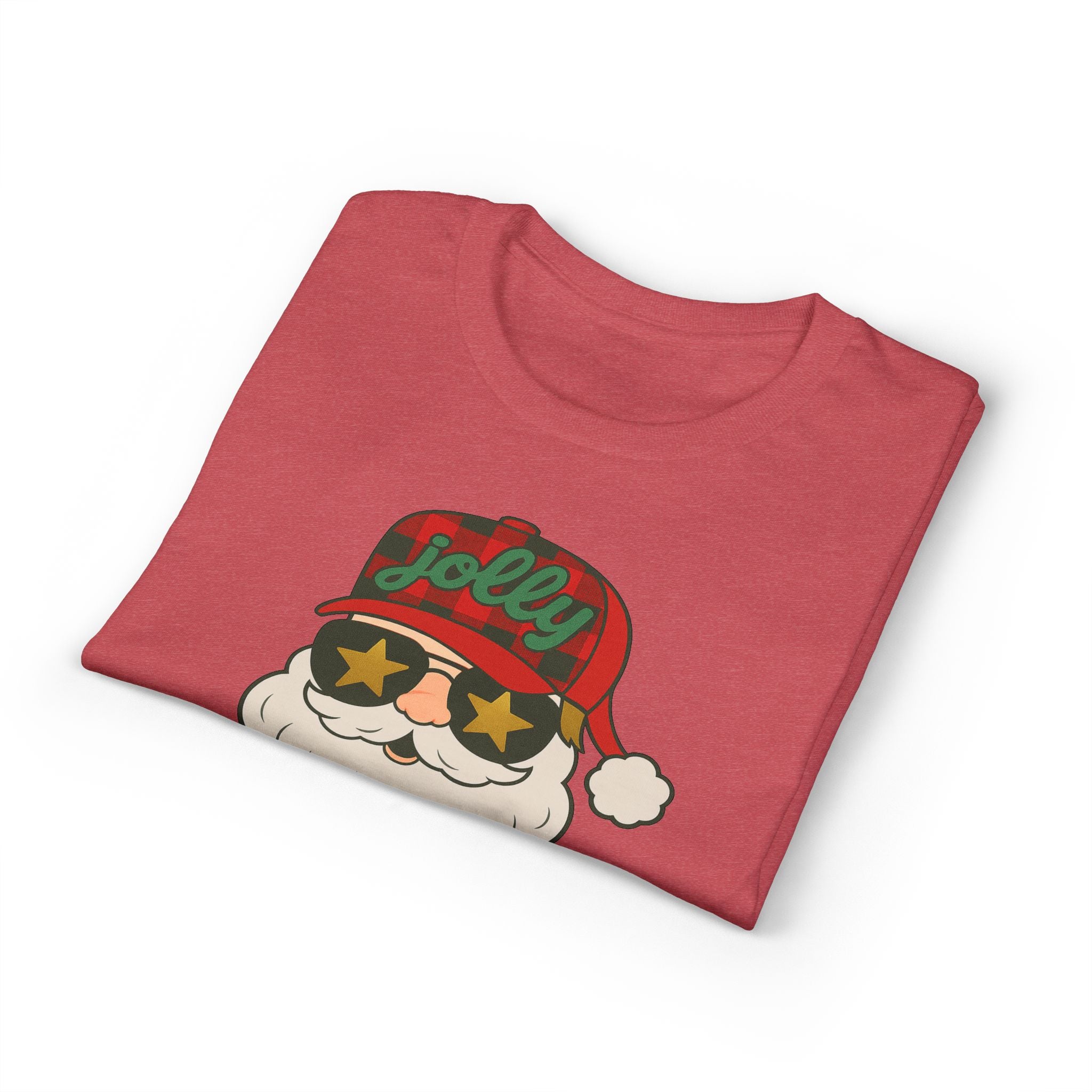 Buffalo Plaid Jolly Santa Gildan unisex T-Shirt