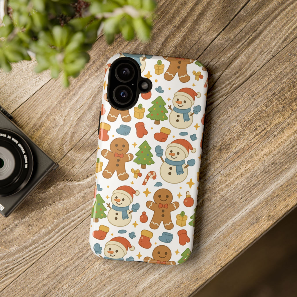 Cute Gingerbread/ Snowmen Christmas Phone Case