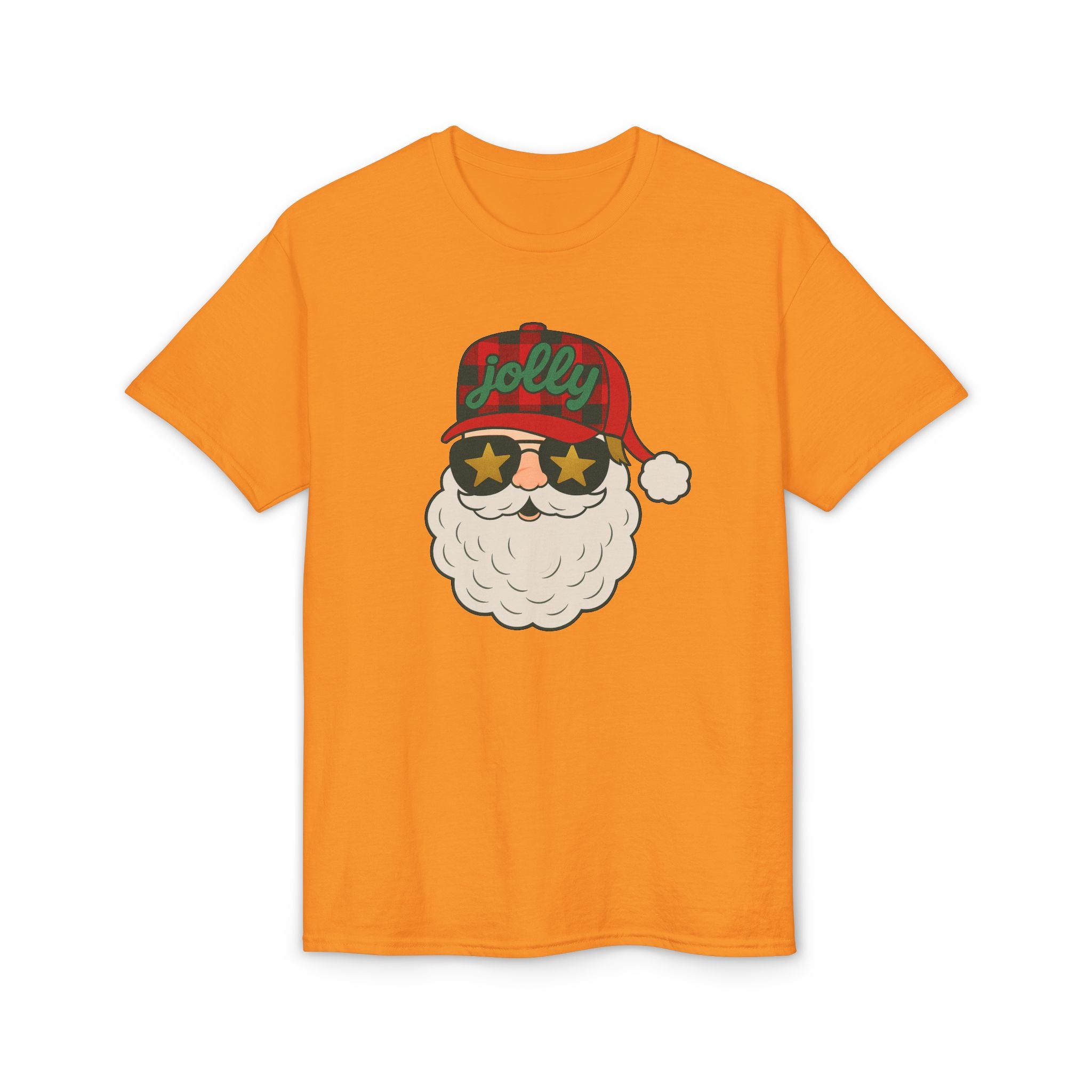 Buffalo Plaid Jolly Santa Gildan unisex T-Shirt