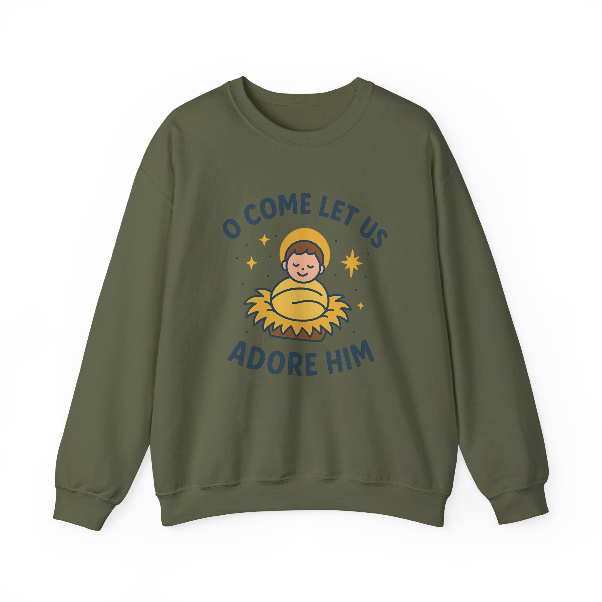 Christmas Unisex Sweatshirt O Come Let Us Adore Him