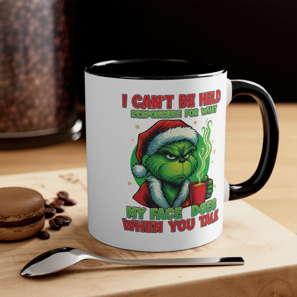 Grumpy Green Man Christmas Accent Mug