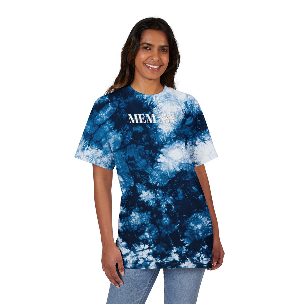 Tie- Dye Memaw Embroidered Shirt