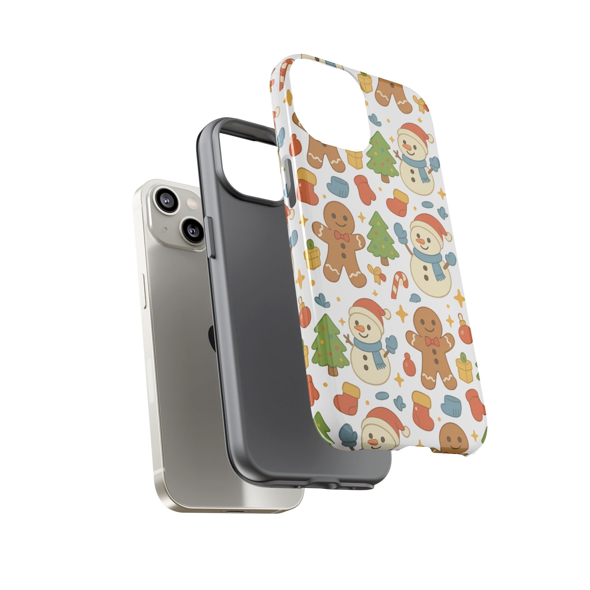 Cute Gingerbread/ Snowmen Christmas Phone Case