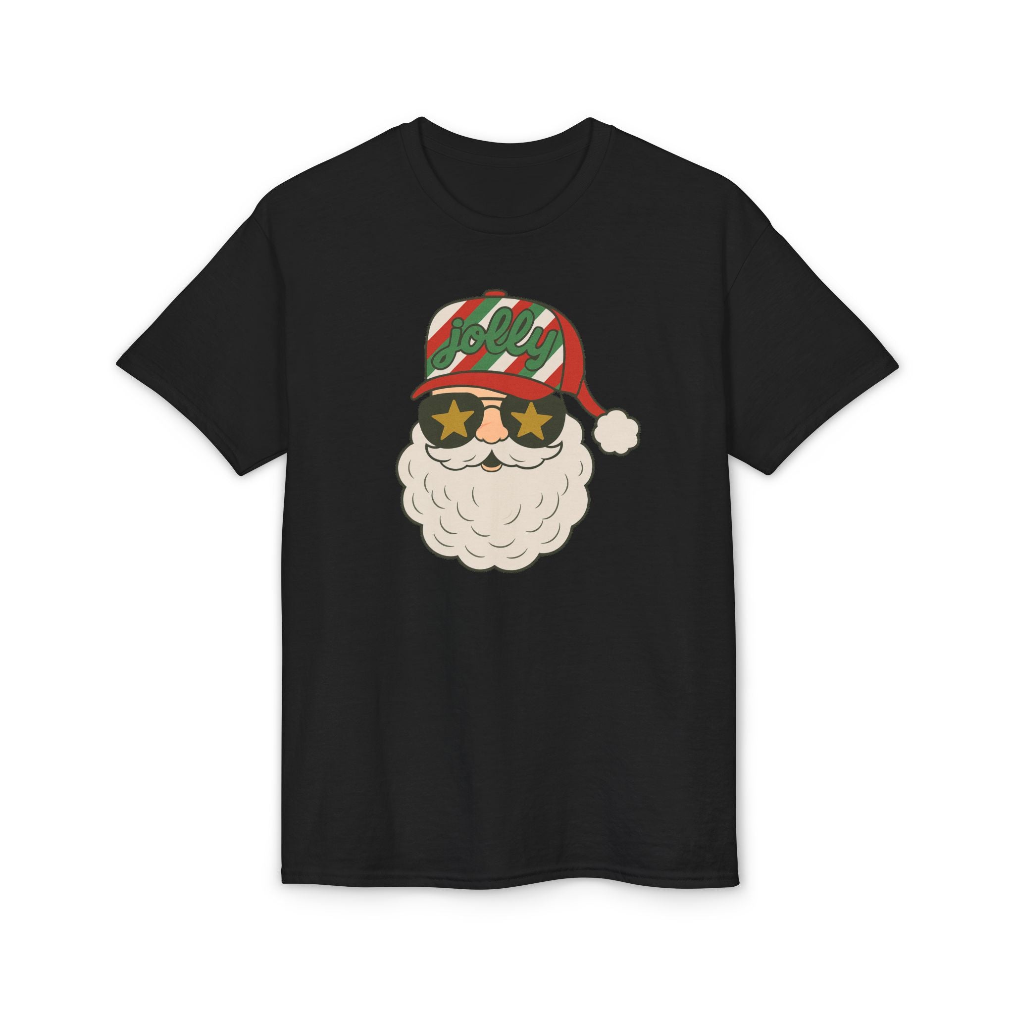 Striped Jolly Santa Gildan unisex T-Shirt
