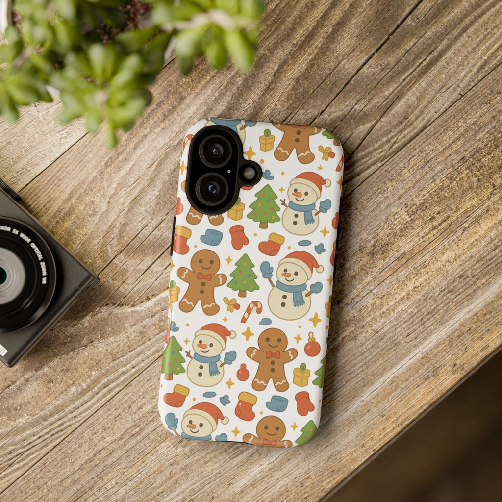 Cute Gingerbread/ Snowmen Christmas Phone Case