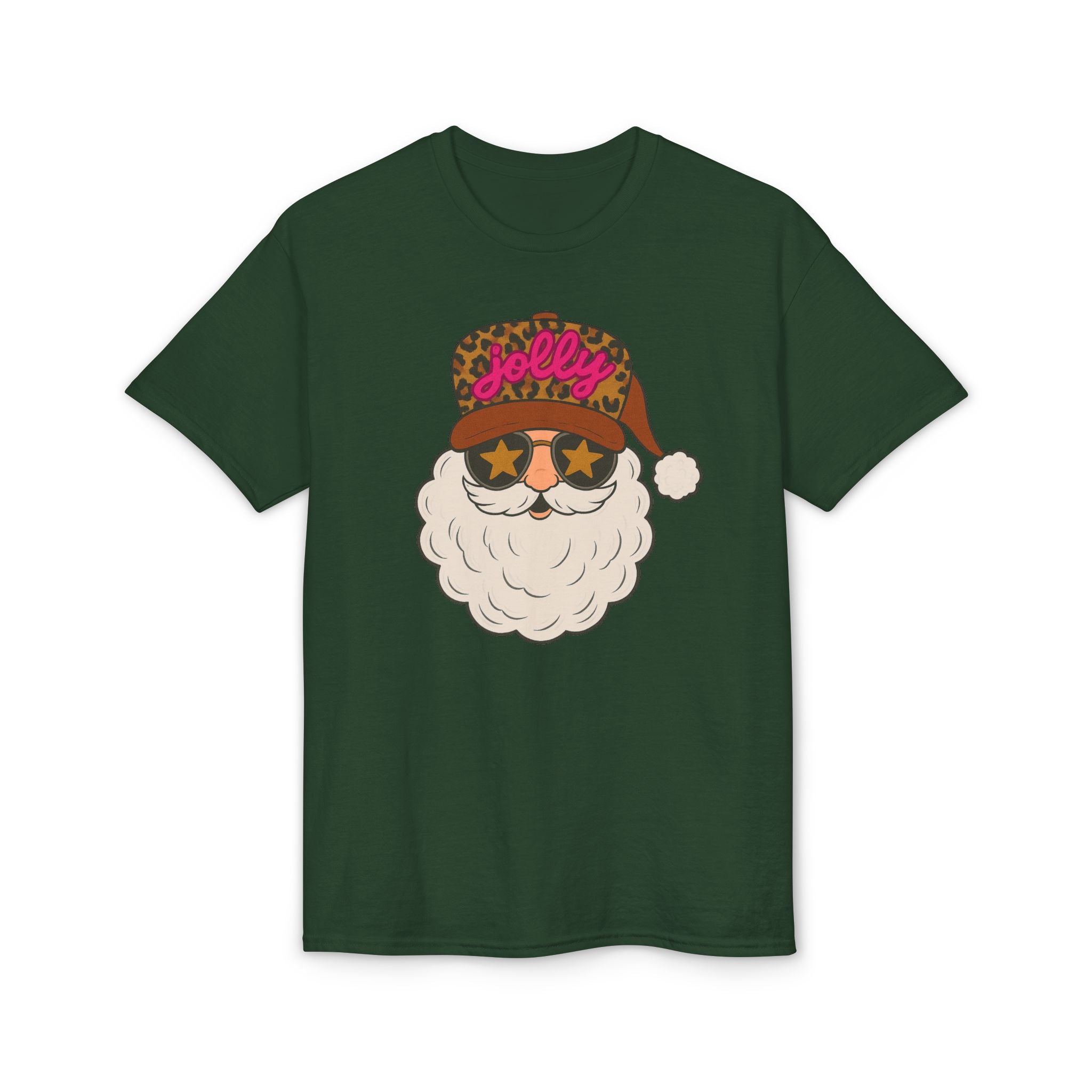 Leopard Jolly Santa Gildan unisex T-Shirt