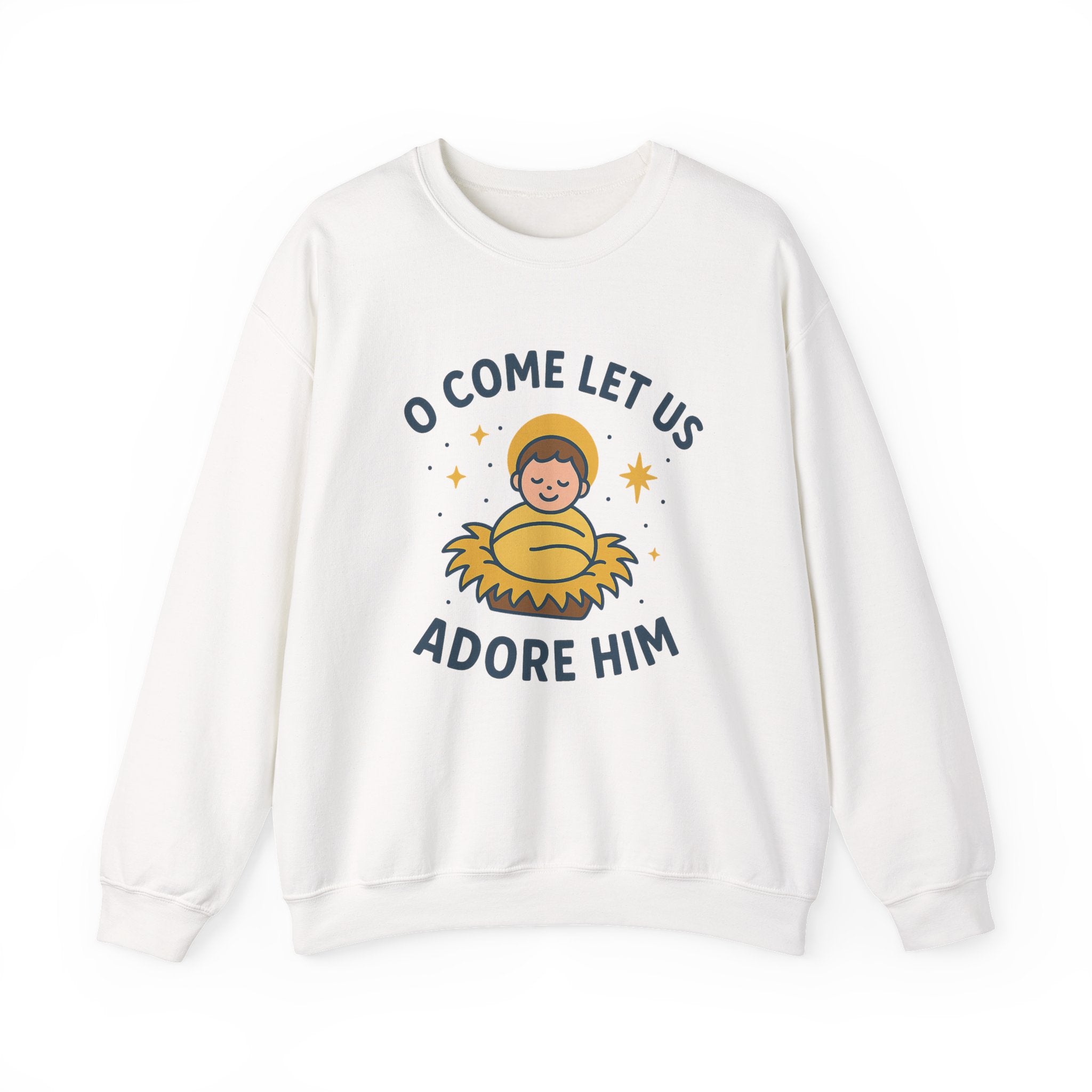 Christmas Unisex Sweatshirt O Come Let Us Adore Him