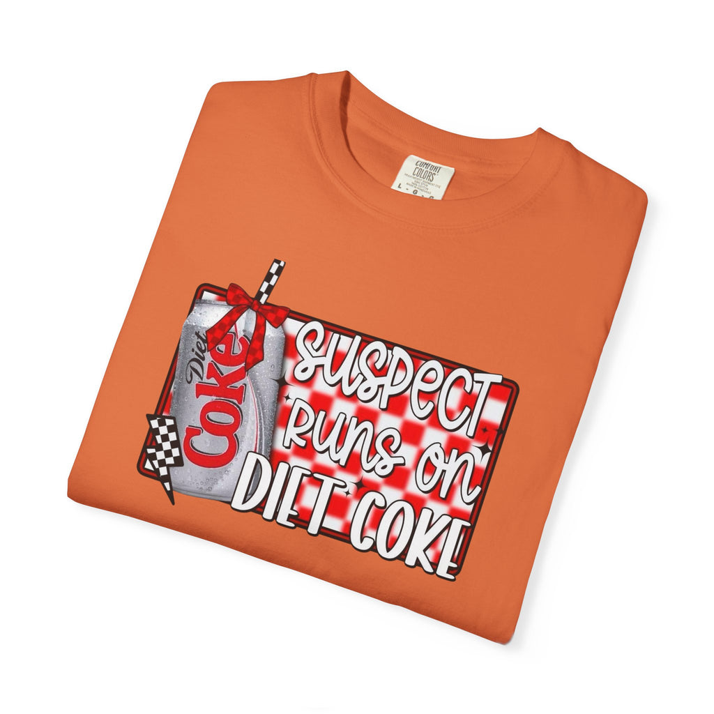 Suspect Runs on Diet Coke Unisex T-Shirt