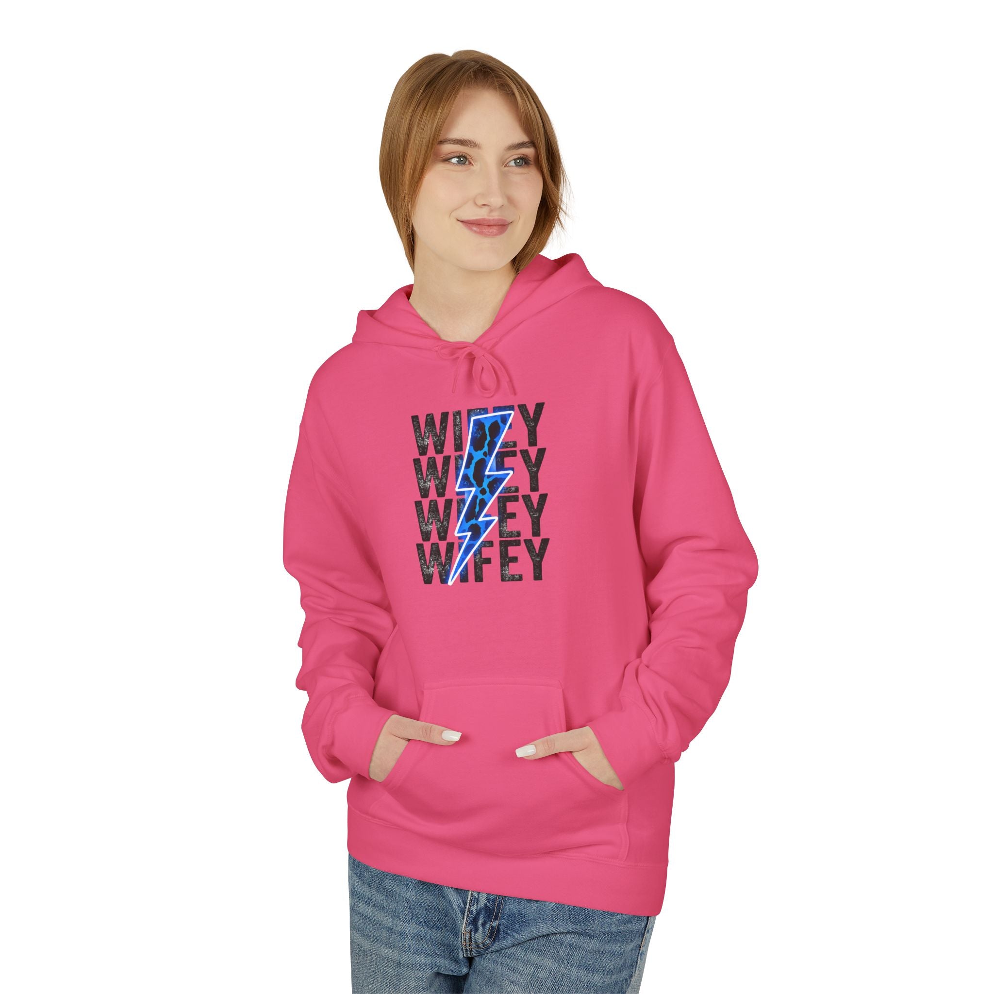 Blue Wifey Fleece Hoodie