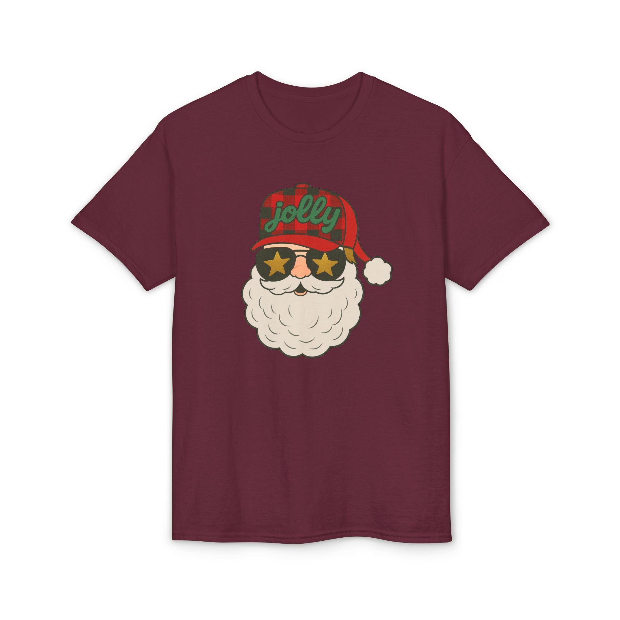 Buffalo Plaid Jolly Santa Gildan unisex T-Shirt