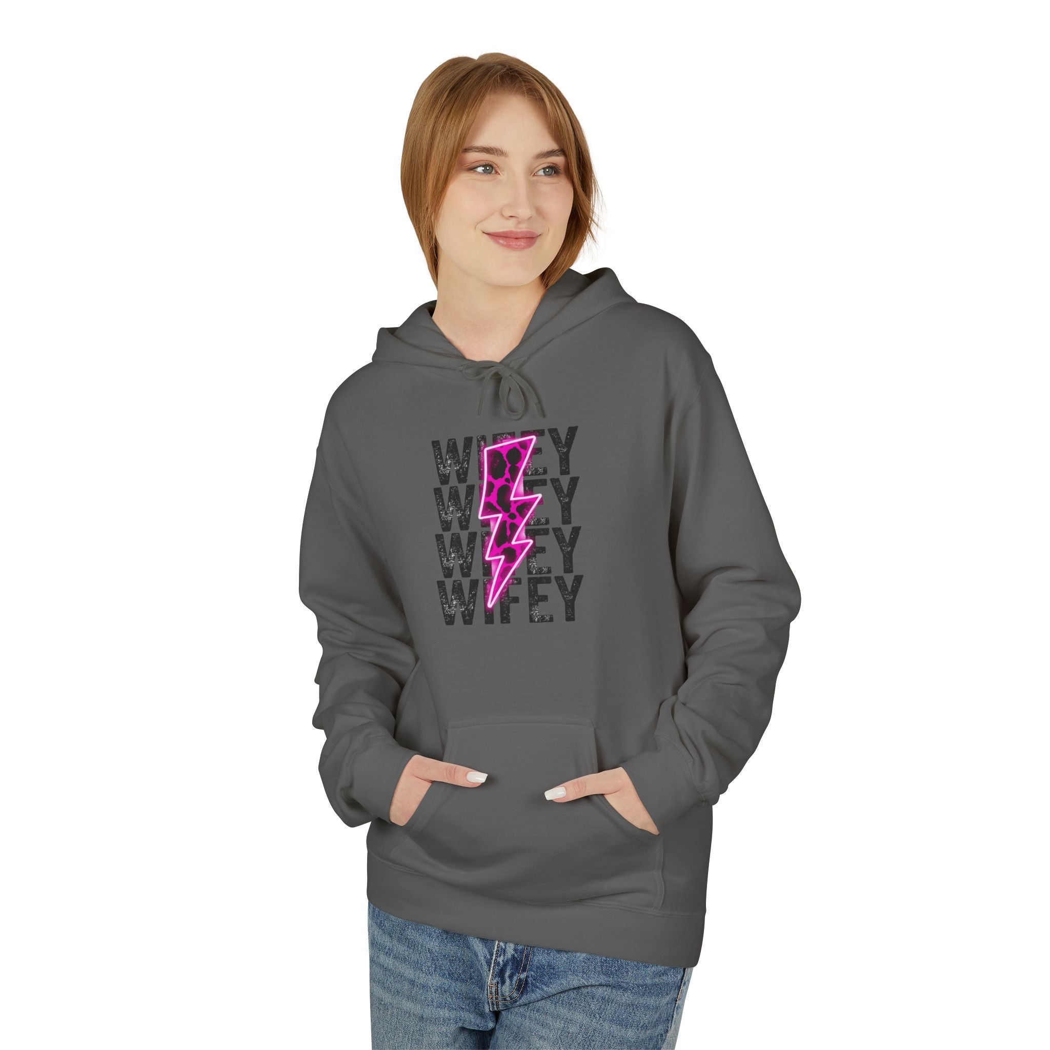 Pink Wifey Fleece Hoodie