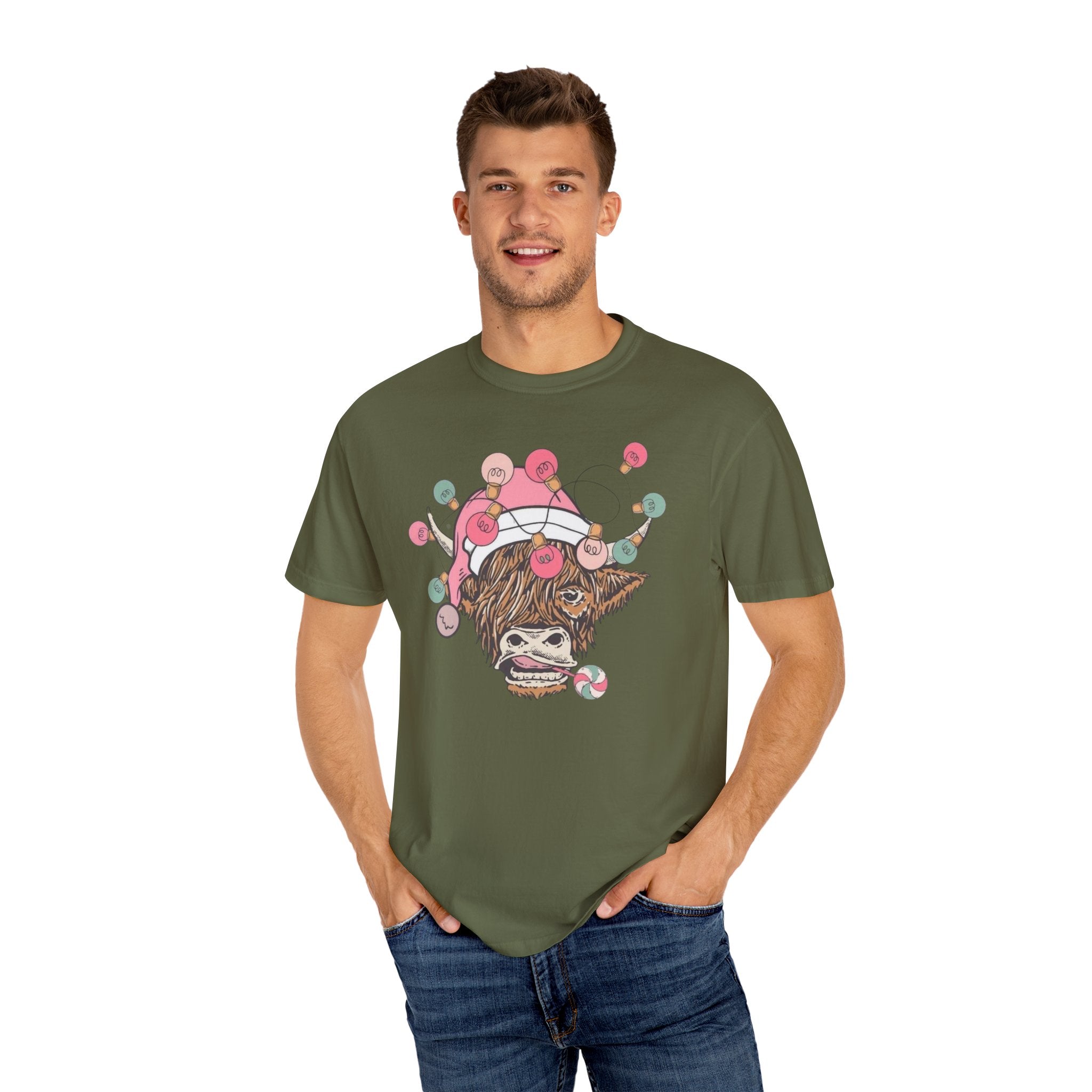 Christmas Cow Unisex T-Shirt